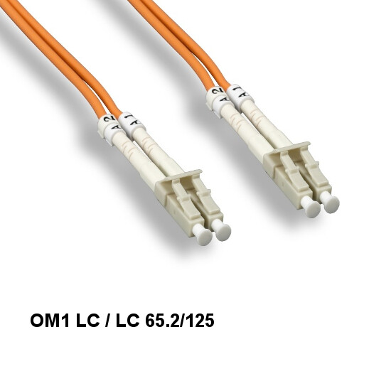 10PCS Kentek 15m OM1 LC to LC Multi-Mode Fiber Optic Cable 62.5/125 Duplex ATM