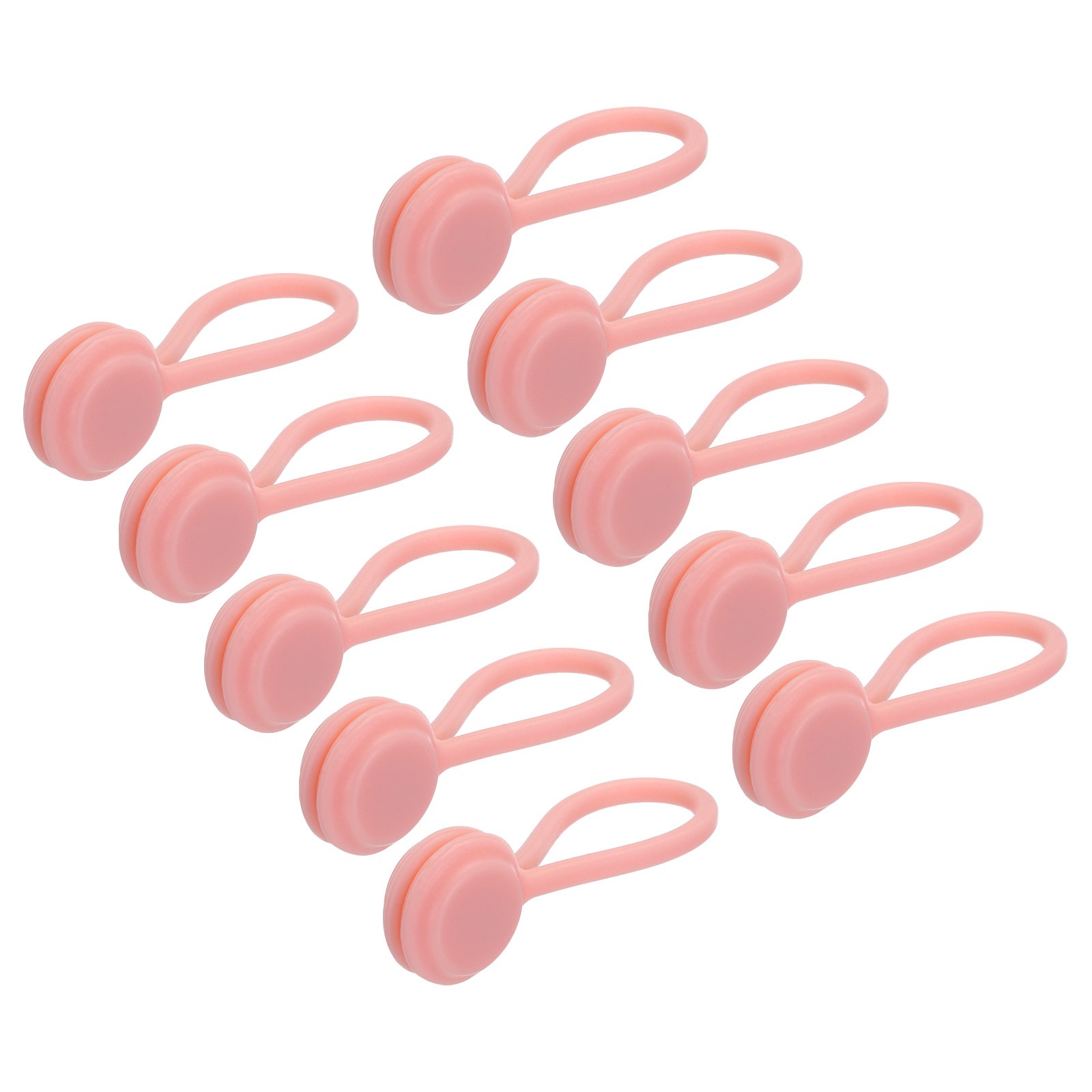 10 Pcs Magnetic Cable Clips 4.3 Inch x 0.6 Inch Pink
