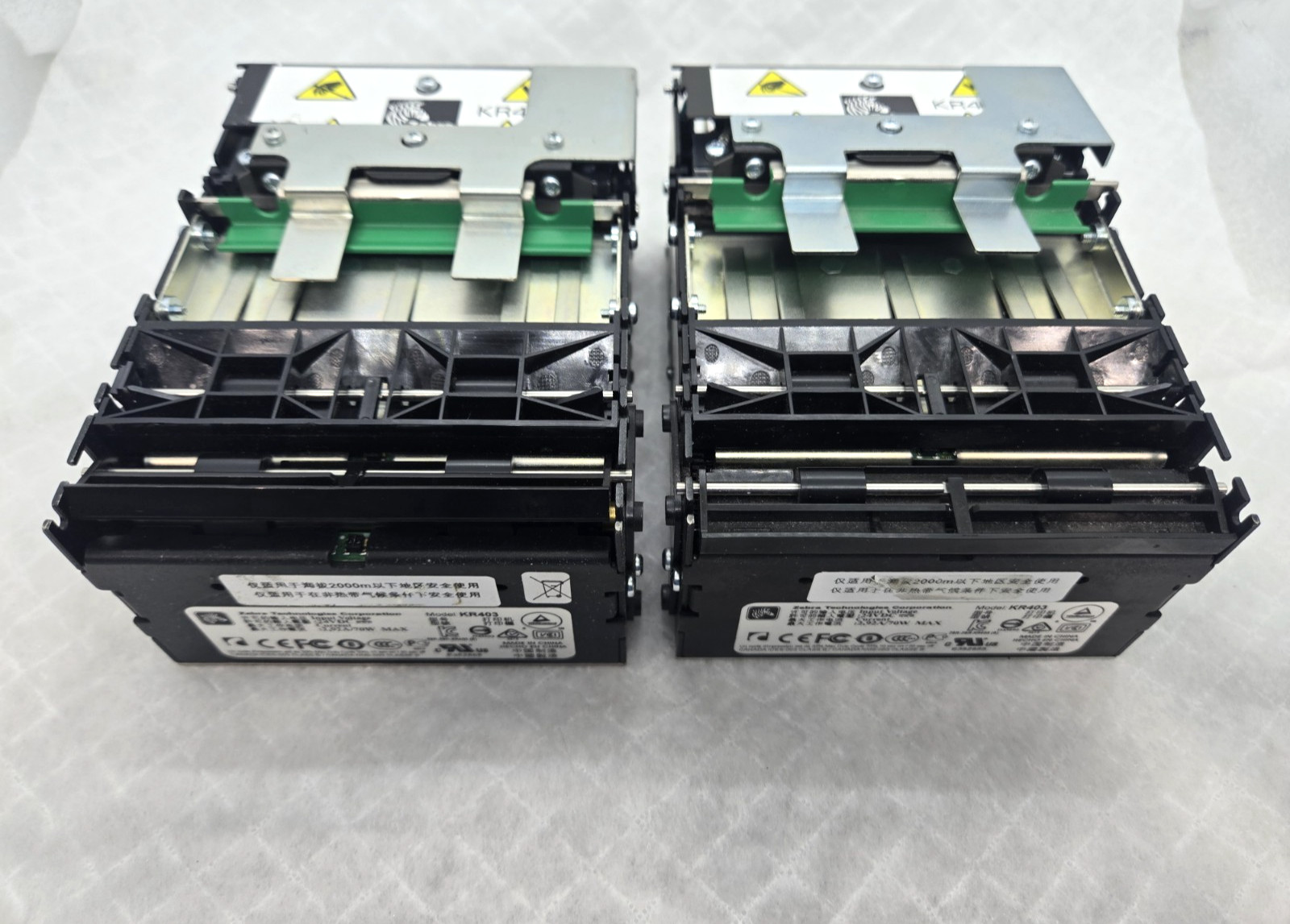 LOT OF 2 | Zebra KR403 Kiosk Printers P1009545 | Untested FAST  c