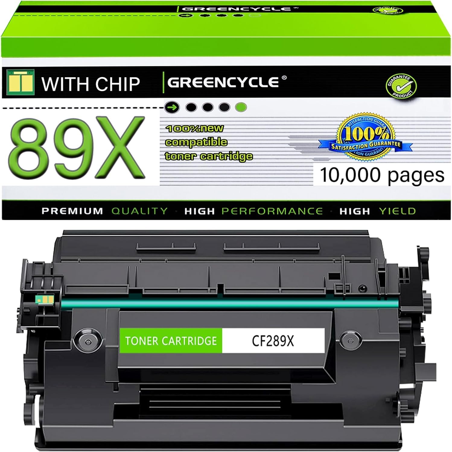 GREENCYCLE CF289X New Chip Toner Cartridge For HP 89X 89A M507DN X MFP M528C LOT