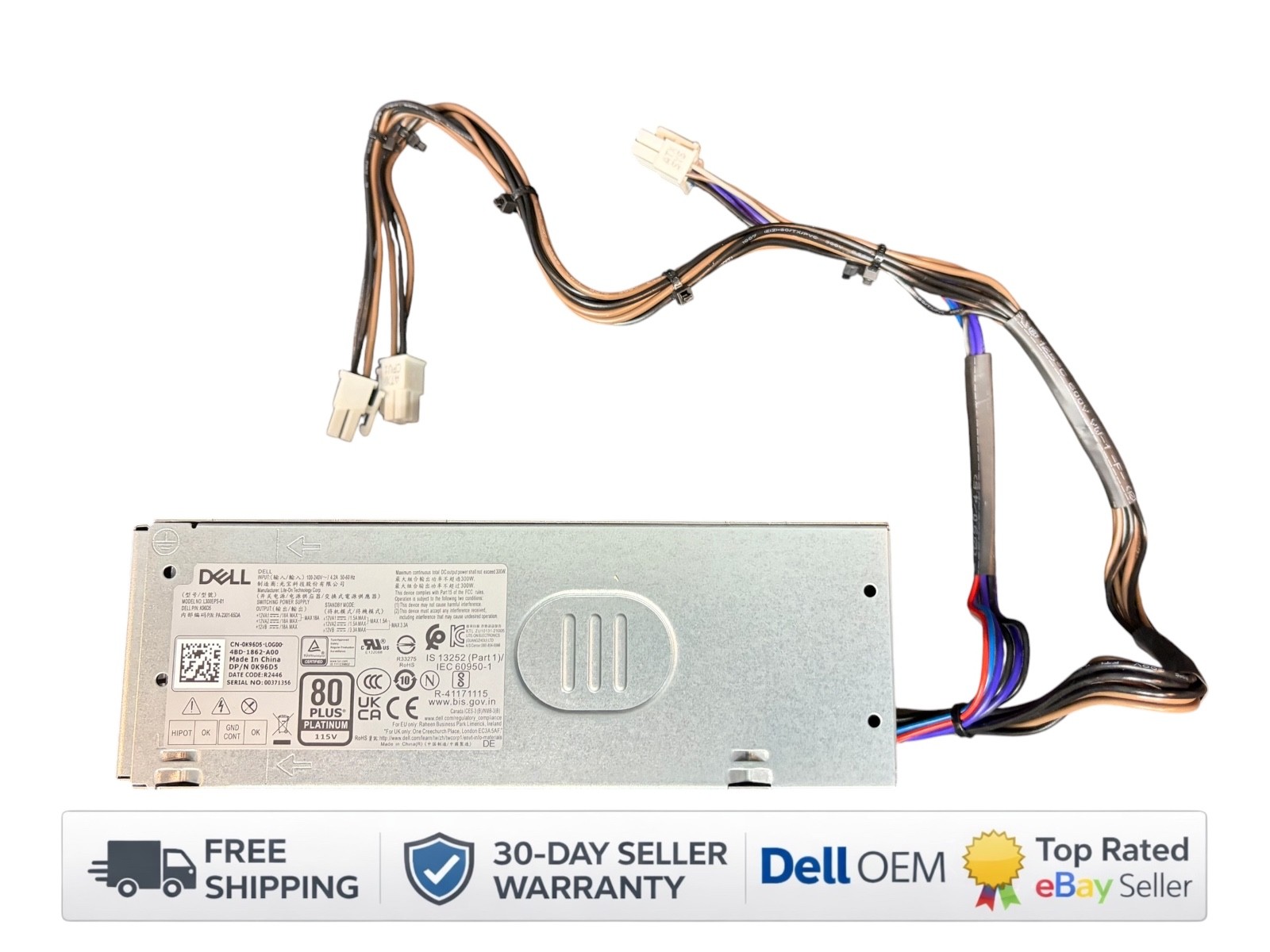 NEW Dell OptiPlex 7020 SFF Precision 3460 SFF 300W Power Supply L300EPS-01 K96D5