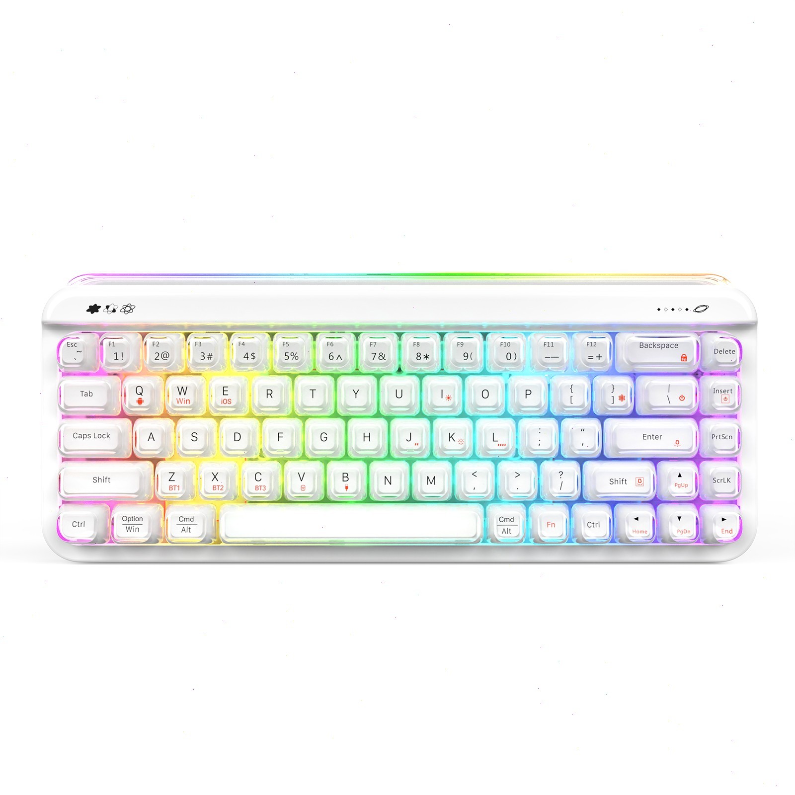 AJAZZ AF68 Tri‑Mode Wireless Membrane Keyboard RGB Side Light Bar 4000mAh