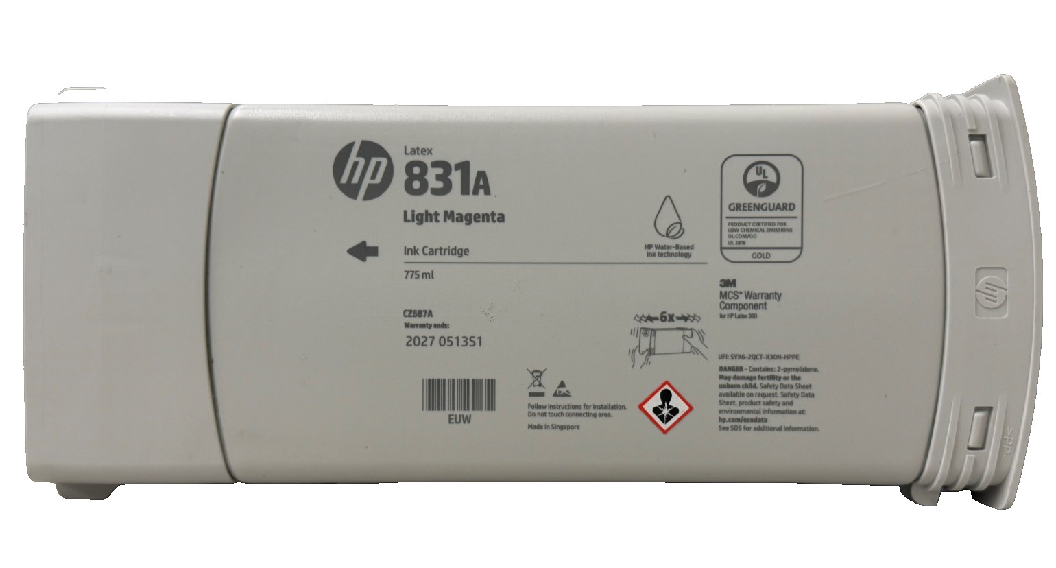 New Genuine HP 831A Light Magenta Ink Cartridge 775ml