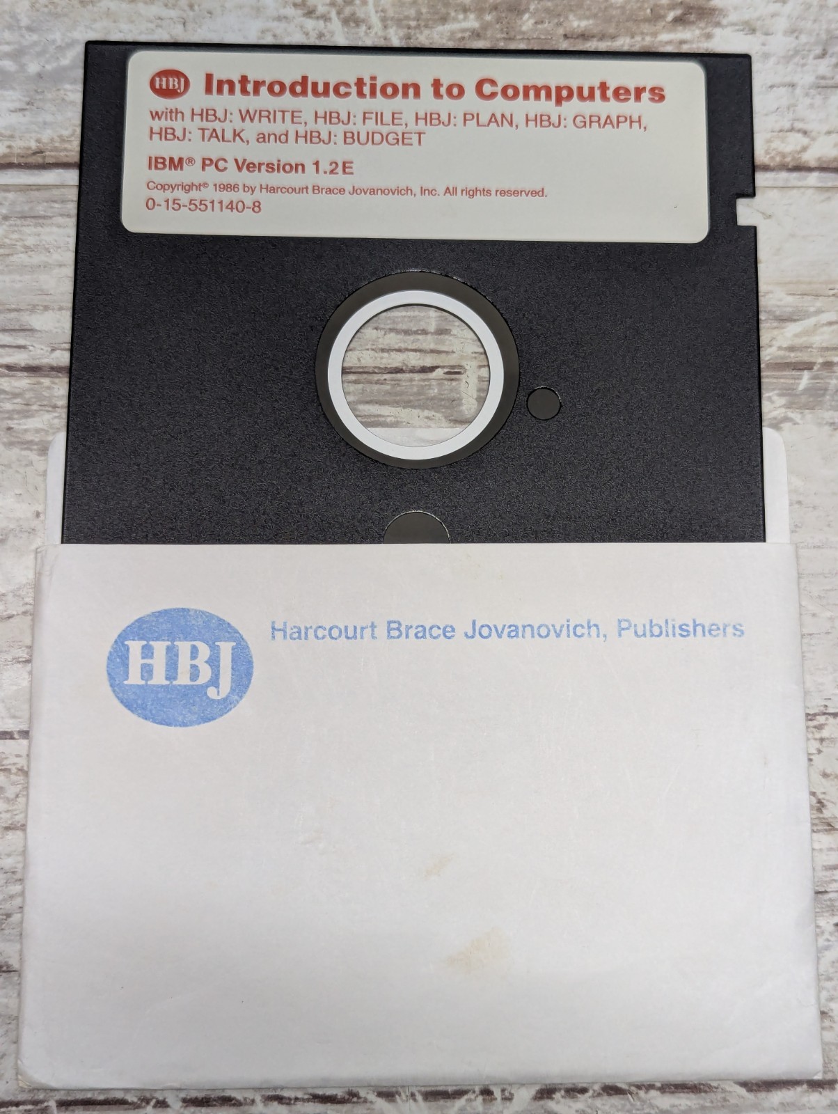 Vintage 5.25" Floppy Disk Introduction To Computers 