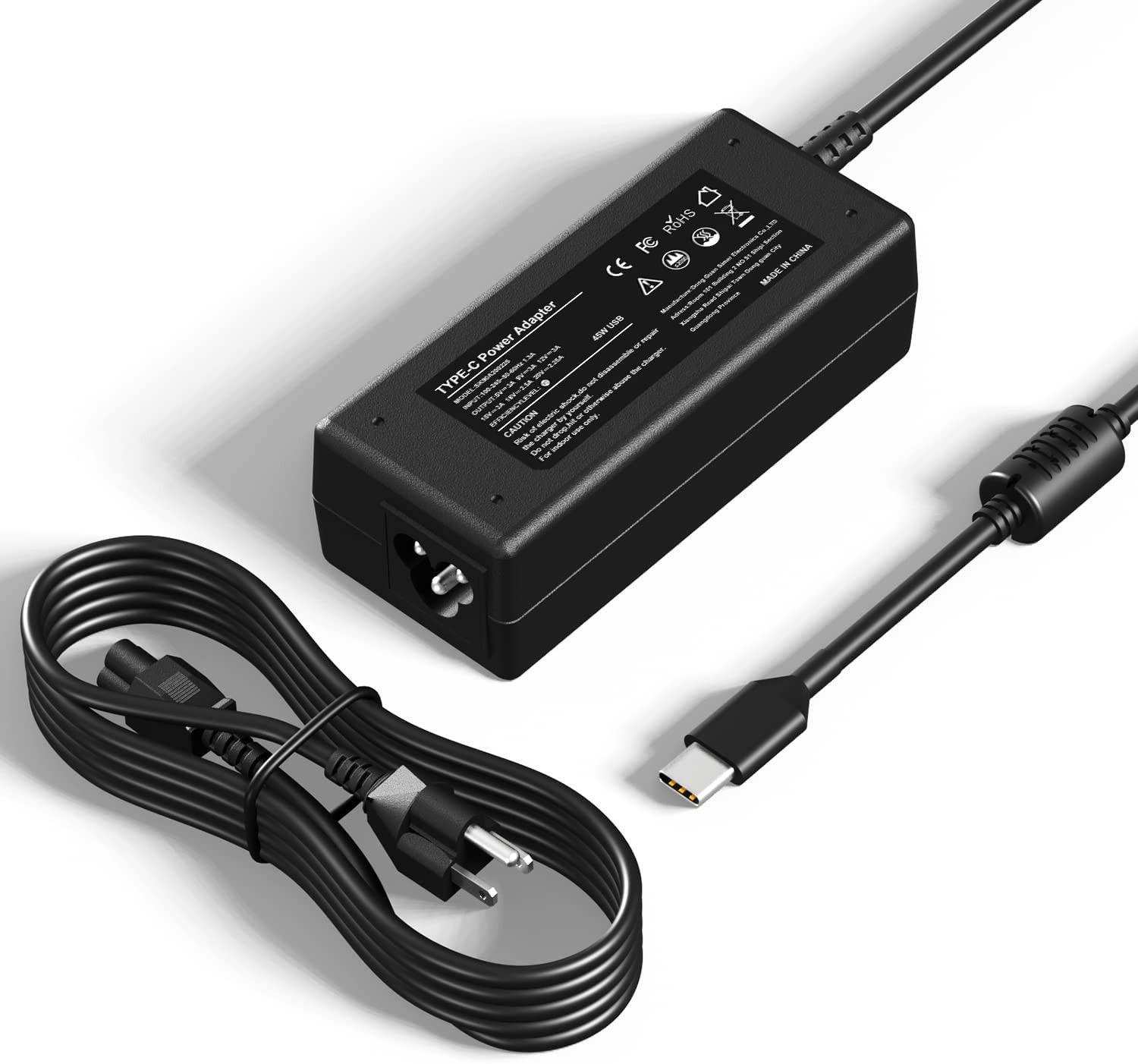 45W USB C Type C Chromebook Charger Laptop Fast Charging Power Adapter, Widely C