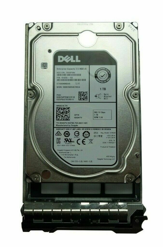 DGNTV FOR Dell 1TB 7.2K 3.5" NL SAS 12Gbps HDD ST1000NM0045 0DGNTV