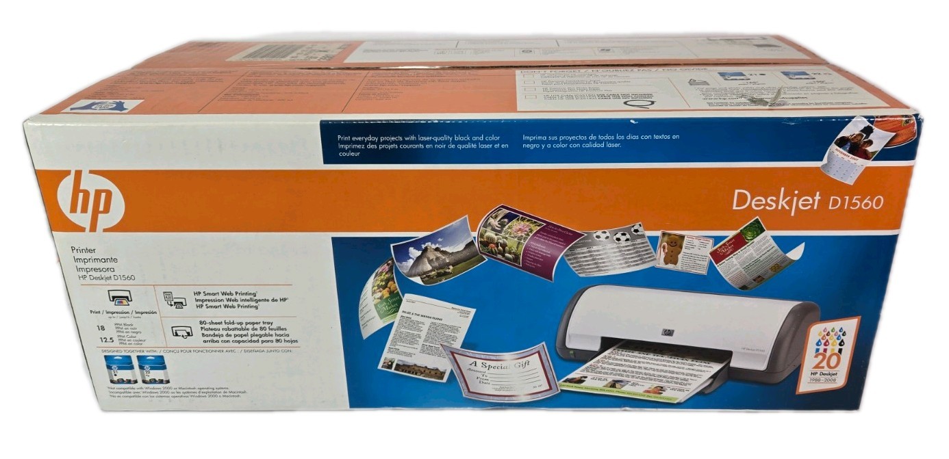 HP Deskjet D1560 Standard Inkjet Printer Brand New Sealed