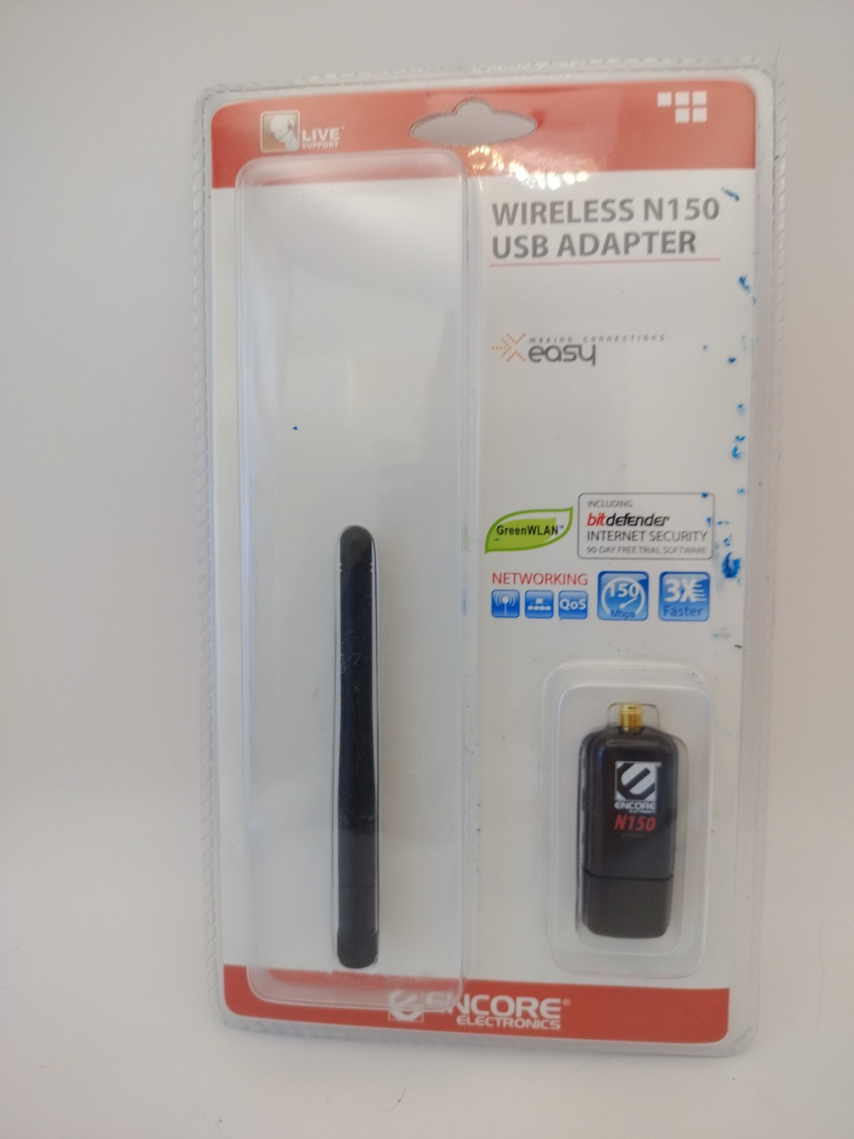 Encore N150 Wireless USB Adapter 802.11n 150Mbps w/ Detachable Antenna