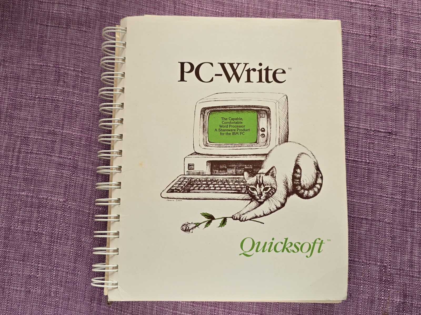 Rare Vintage 1980s Quicksoft PC Write Computer Software Quick Guide IBM PC Jr