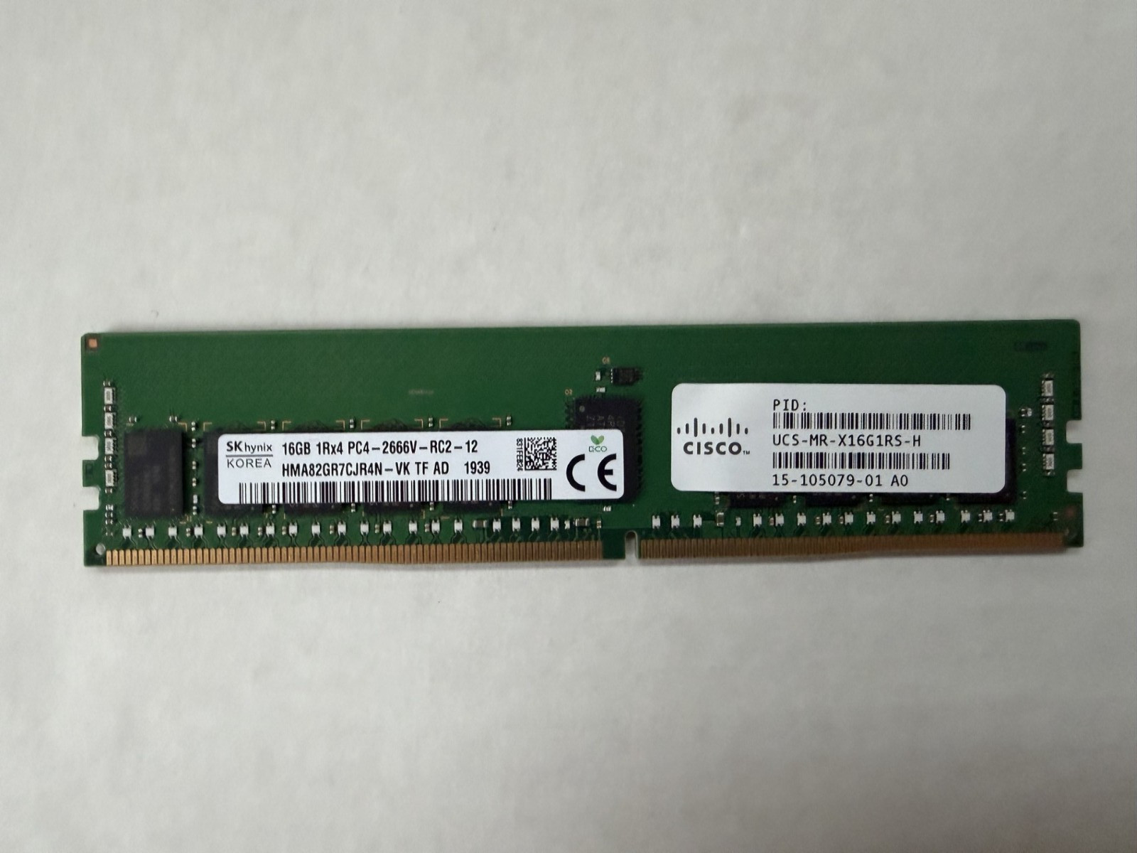 Cisco UCS UCS-MR-X16G1RS-H 16 GB DDR4-2666-MHz RDIMM/1R/x4 Memory