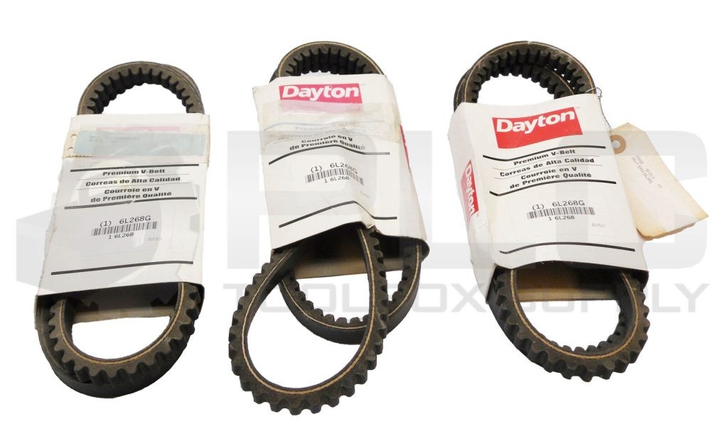 LOT OF 3 NEW DAYTON 6L268G PREMIUM V-BELT 6L268 BX50 53"X5/8"