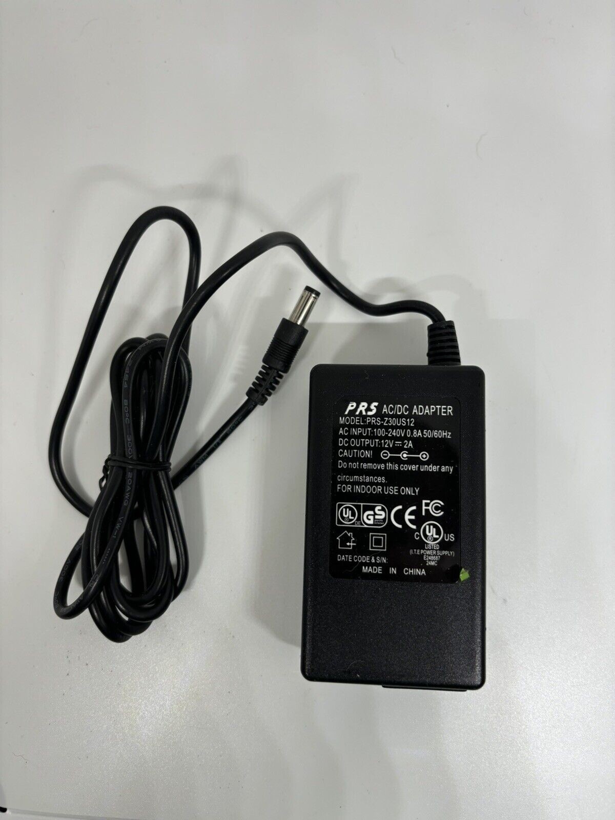 AC Adapter - Charger - Output 12V 2A DC - Model PRS-Z30US12