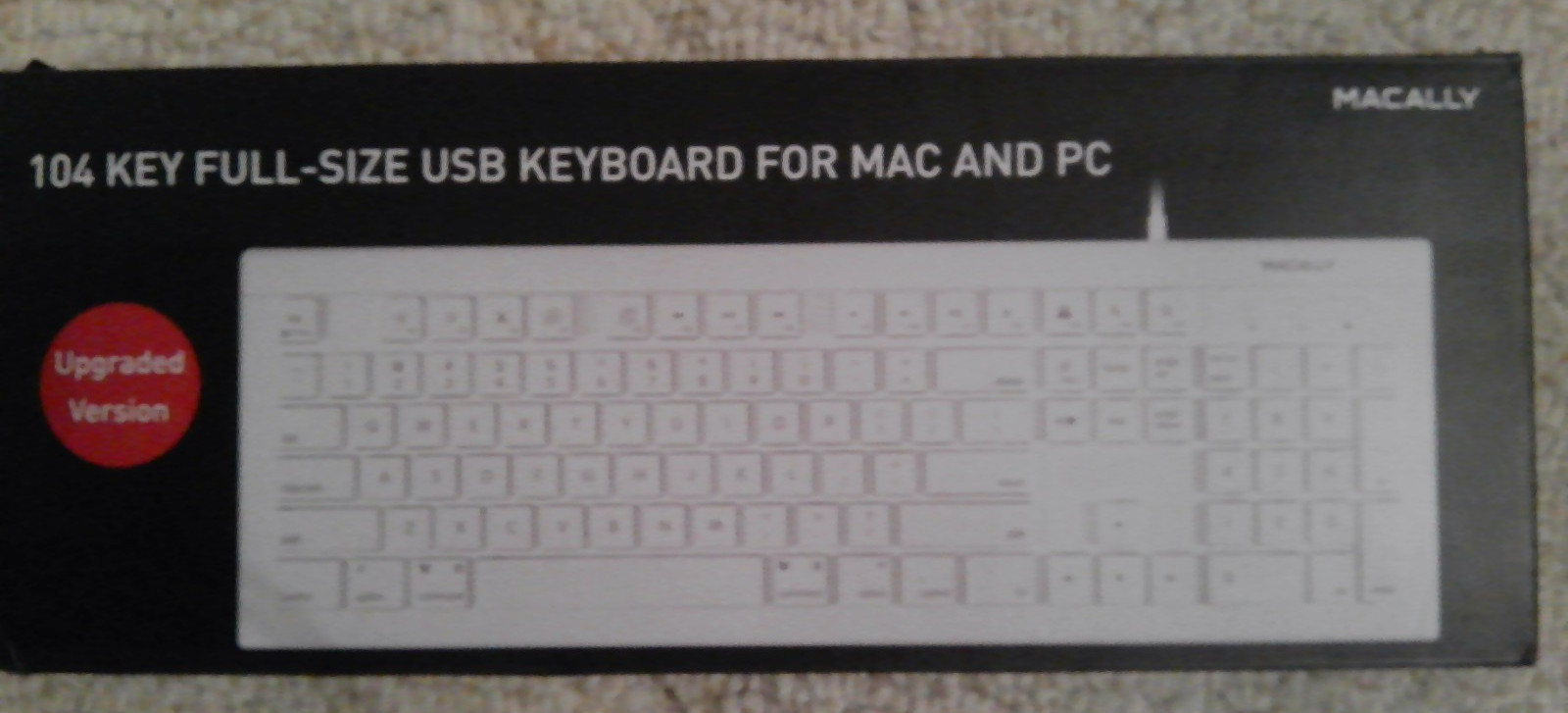 MACALLY 104 IEY FULL-SIZE USP KEYBOARD FOR MAC AND PC