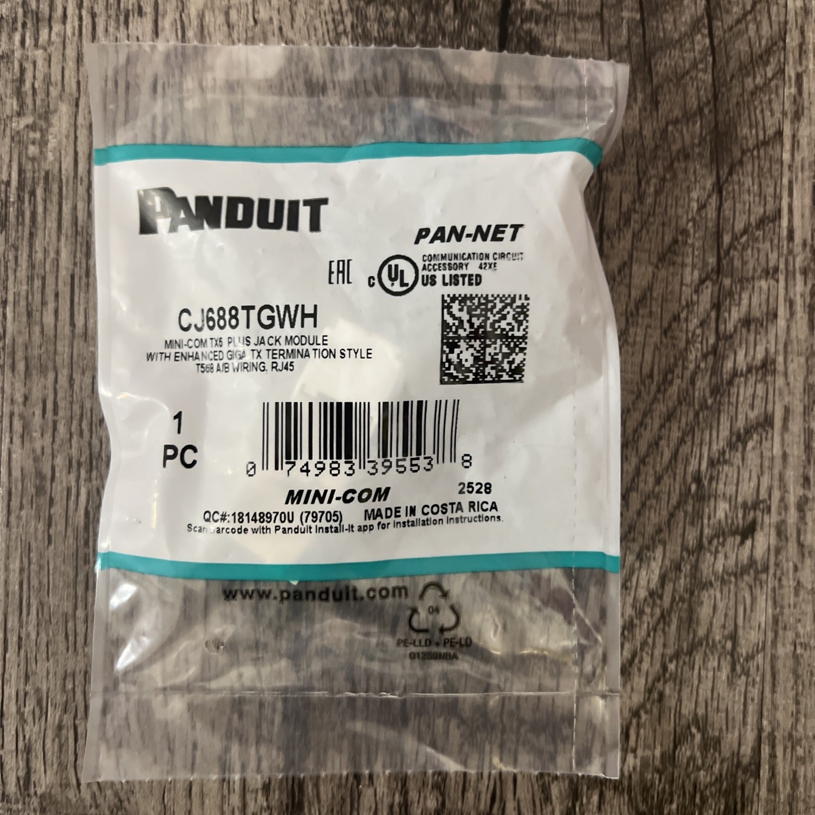 🔥🔥Panduit CJ688TGWH Mini-Com TX6™ Plus Jack Module, White Qty 14🔥🔥