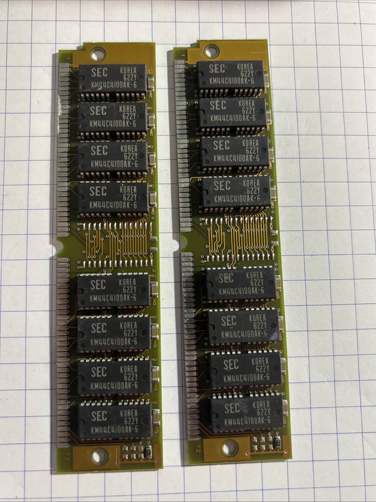32MB Kit (2x 16MB) 72-Pin SIMM FPM RAM 60ns Non-Parity Samsung Vintage 486 Penti