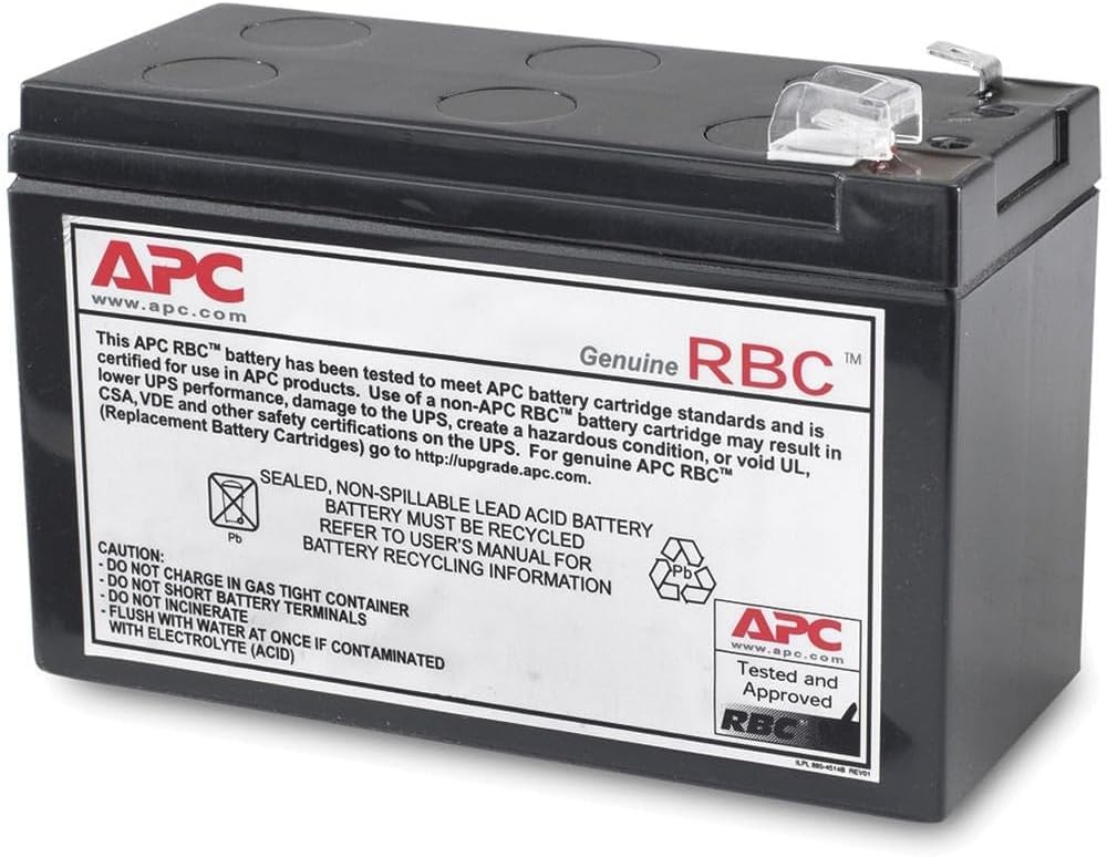 APC UPS Battery Replacement Cartridge APCRBC110, Compatible Black