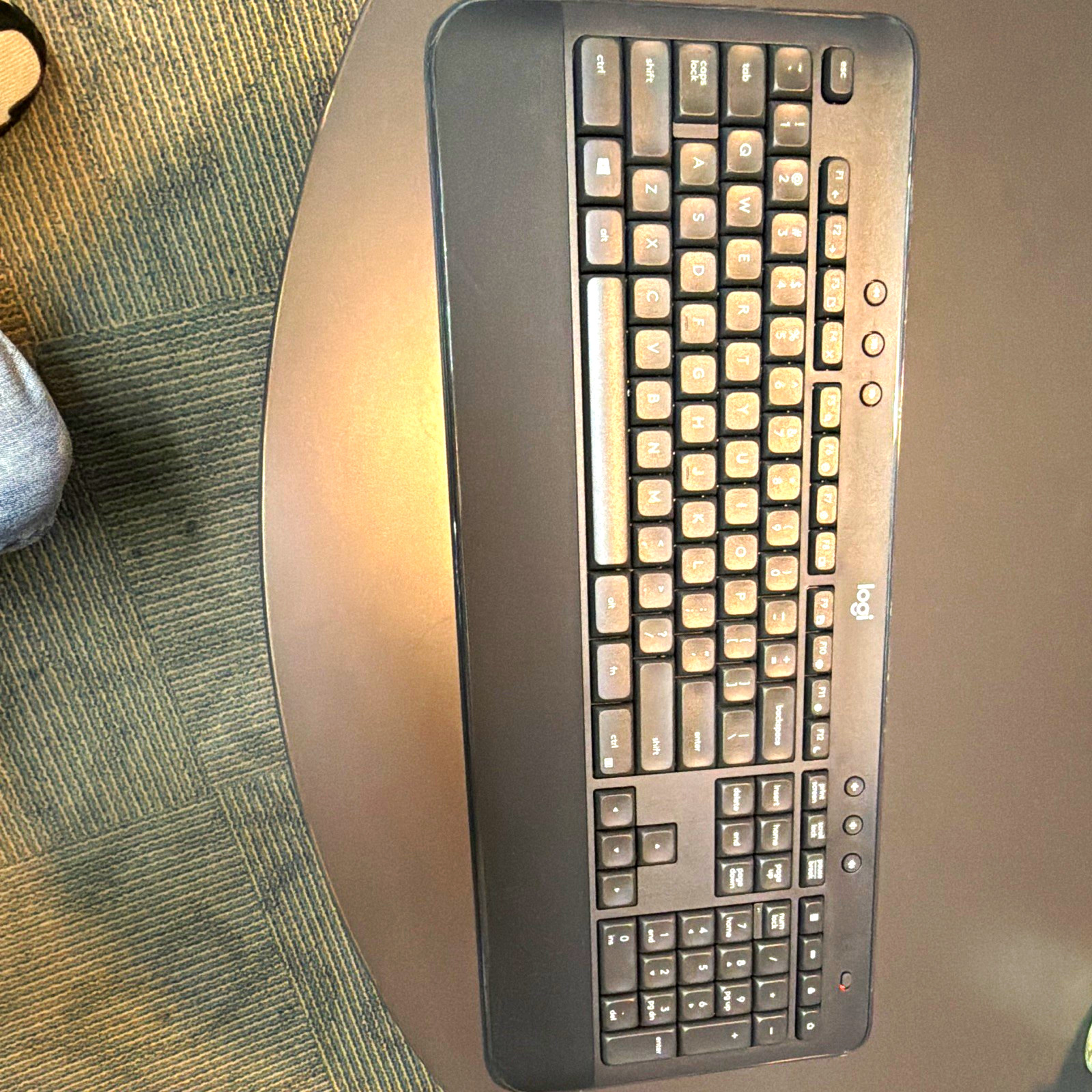 Logitech K545 Wireless Ergonomic Keyboard Black QWERTY Multimedia Keys