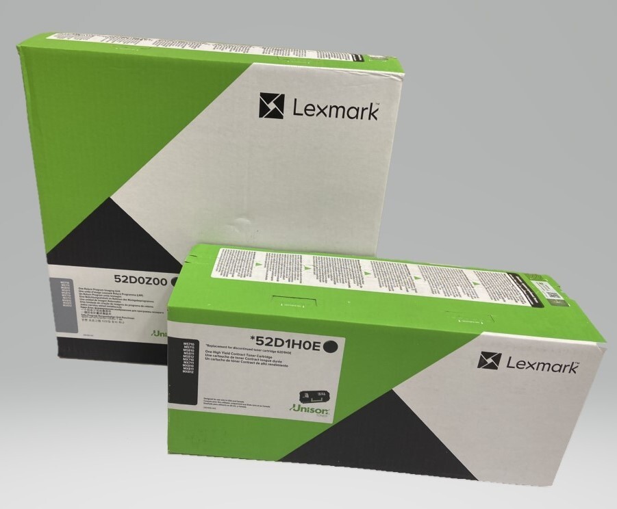 Lexmark Set 52D1H0E & 52D0Z00 High-Yield Toner & Imaging Unit.