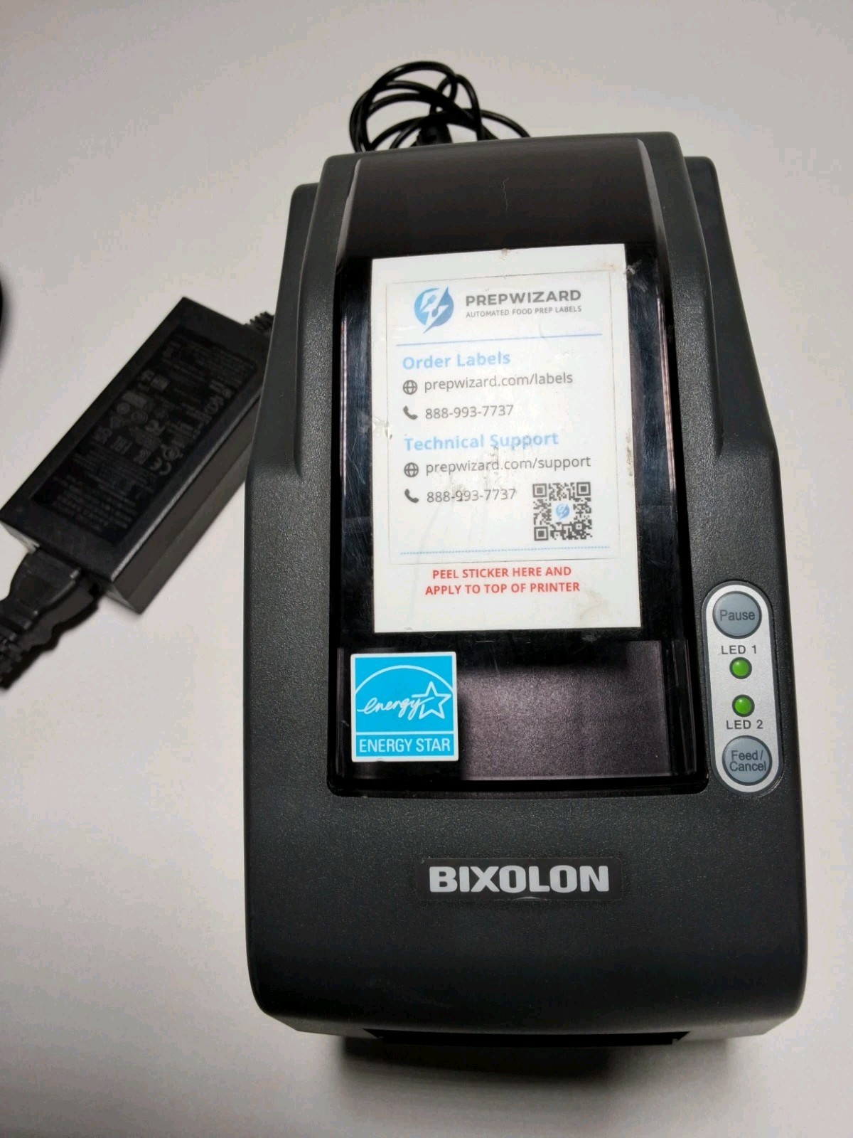Bixolon SLP-DX220B 2" Barcode Label Thermal Printer + Power Adapter, Cord & Roll