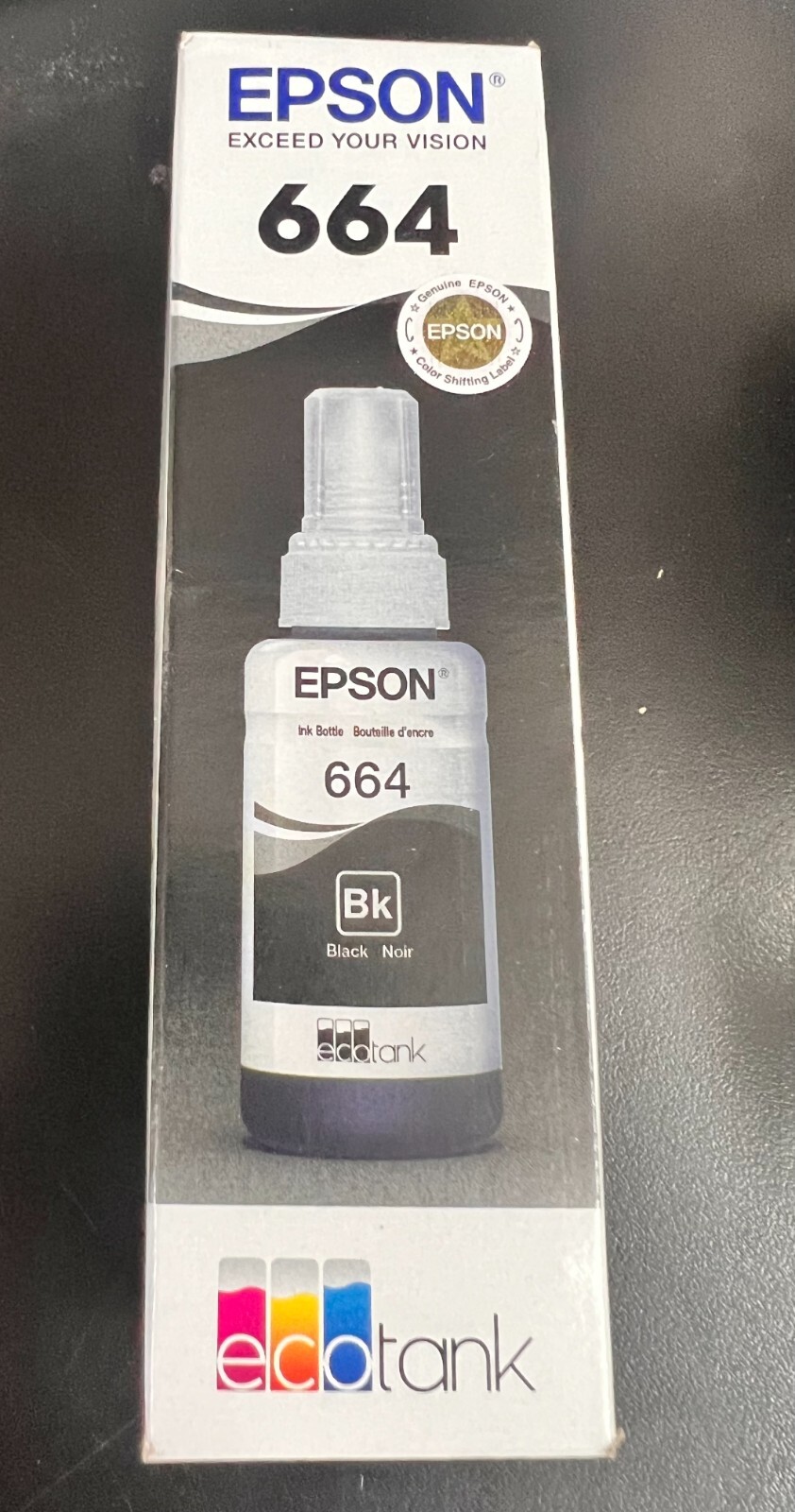 Epson 664 Ecotank Black Ink  T664120  Exp 2027+ 0484