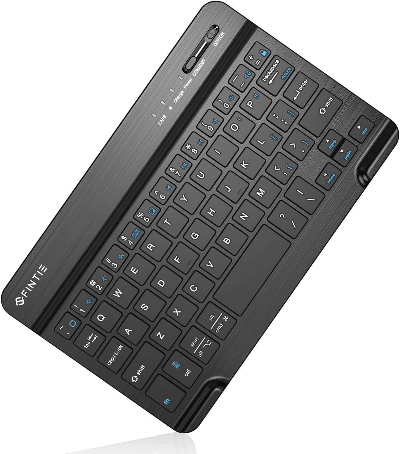 7-Inch Ultrathin (4mm) Wireless Bluetooth Keyboard for iPad Samsung Tablet, iOS