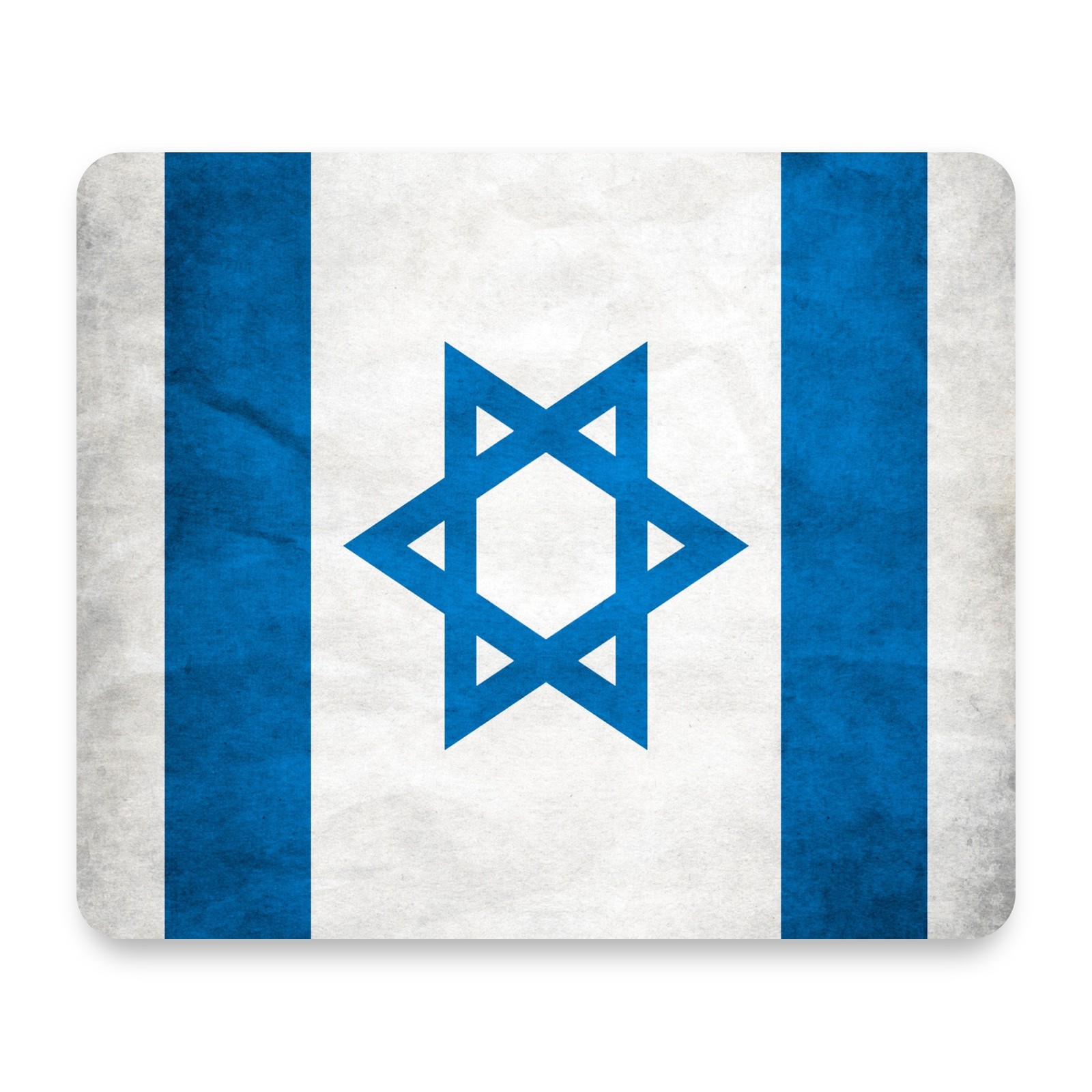 Israeli Flag Star Of David Vintage Distressed Blue White Mouse Pad 9.25x7.75