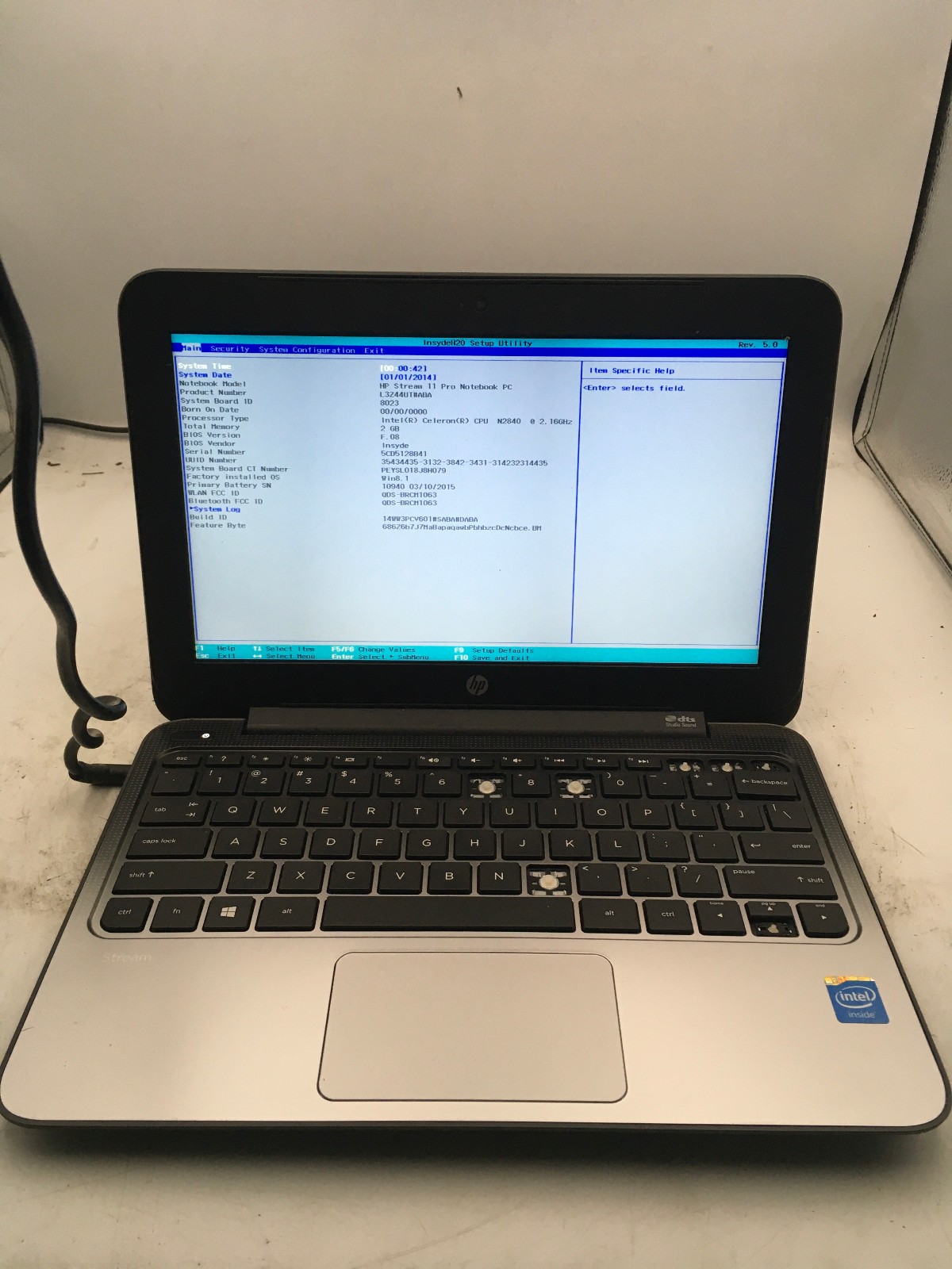 HP STREAM 11 PRO - BOOTS TO BIOS - INTEL CELERON N2840 - 2GB RAM - READ DESC -BB