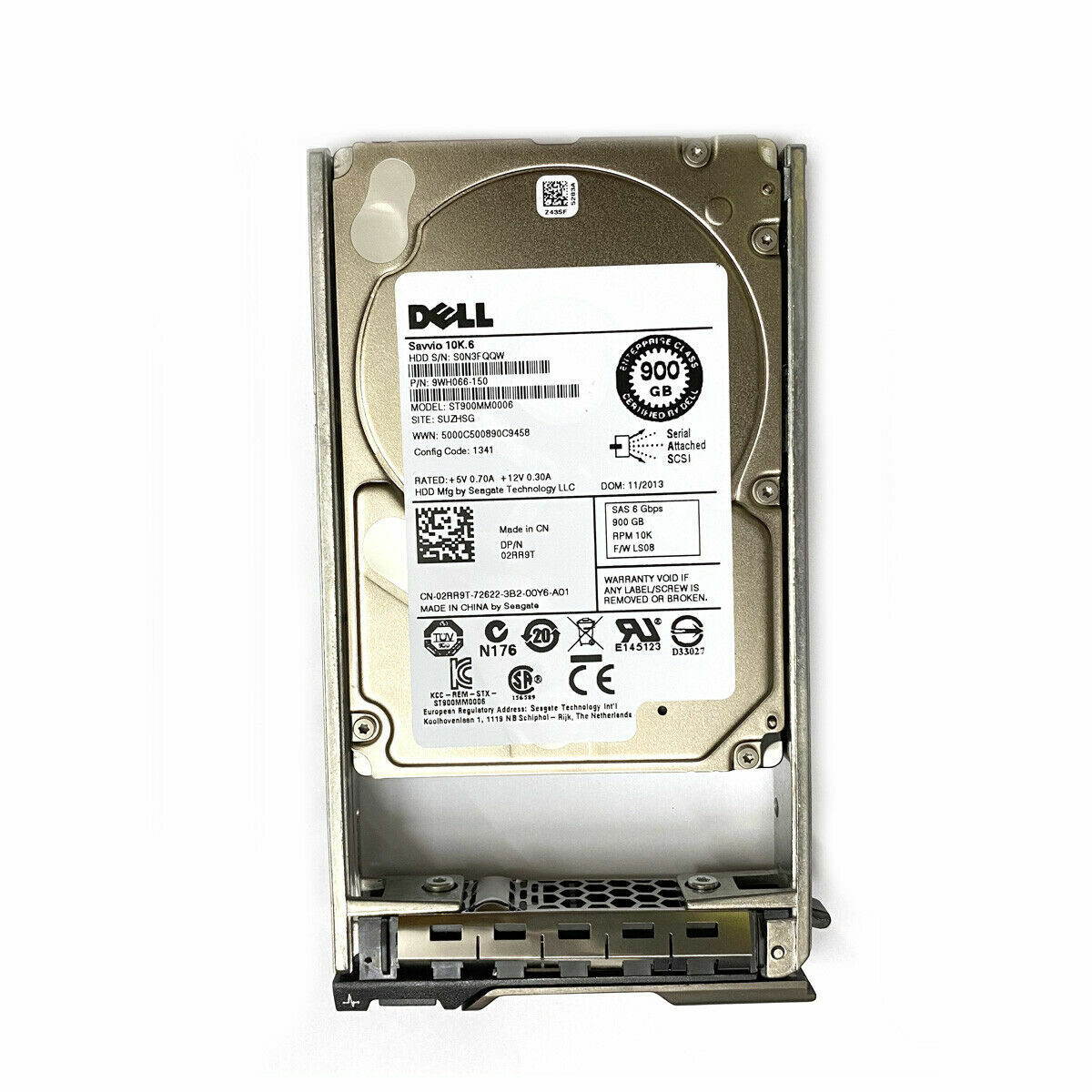FOR Dell 2RR9T 02RR9T 900GB 10K 6Gb/s 64MB Cache 2.5" SAS HDD ST900MM0006