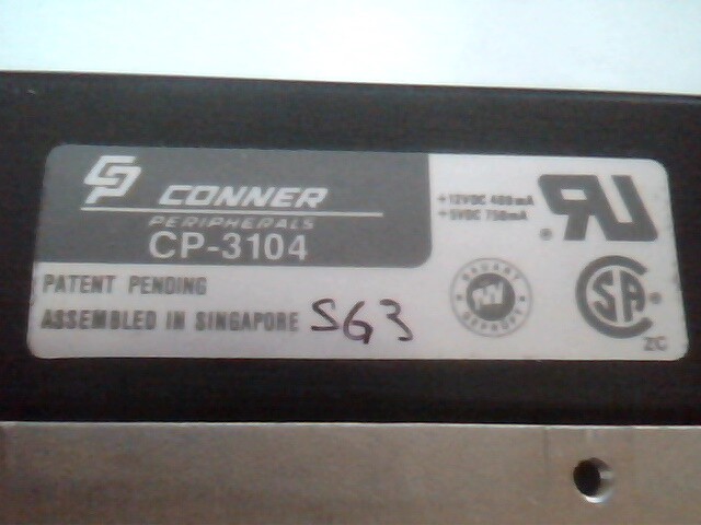Hard Drive IDE Disk Conner Peripherals CP-3104 STD04