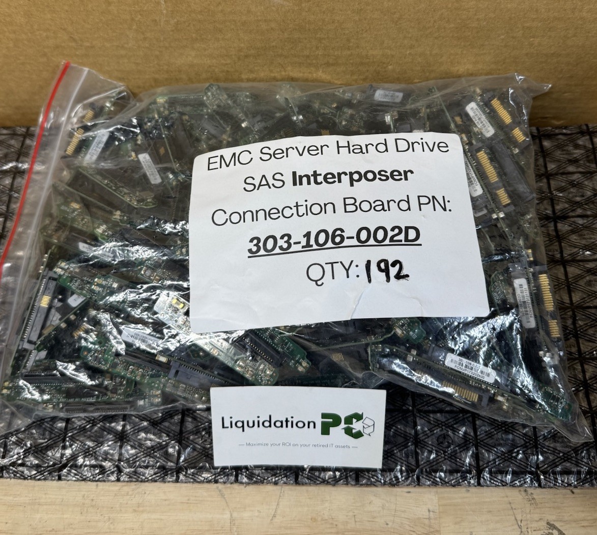 ✅ LOT OF 192 EMC 303-106-002D Server Hard Drive SAS Interposer Connection Board
