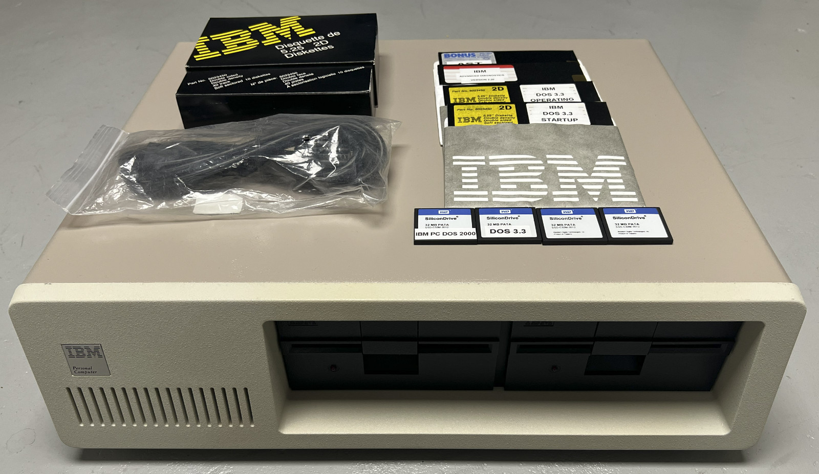 IBM 5150  Dual Tandon Floppy  Paradise EGA Card  SixPakPlus  640k  XTIDE G2U