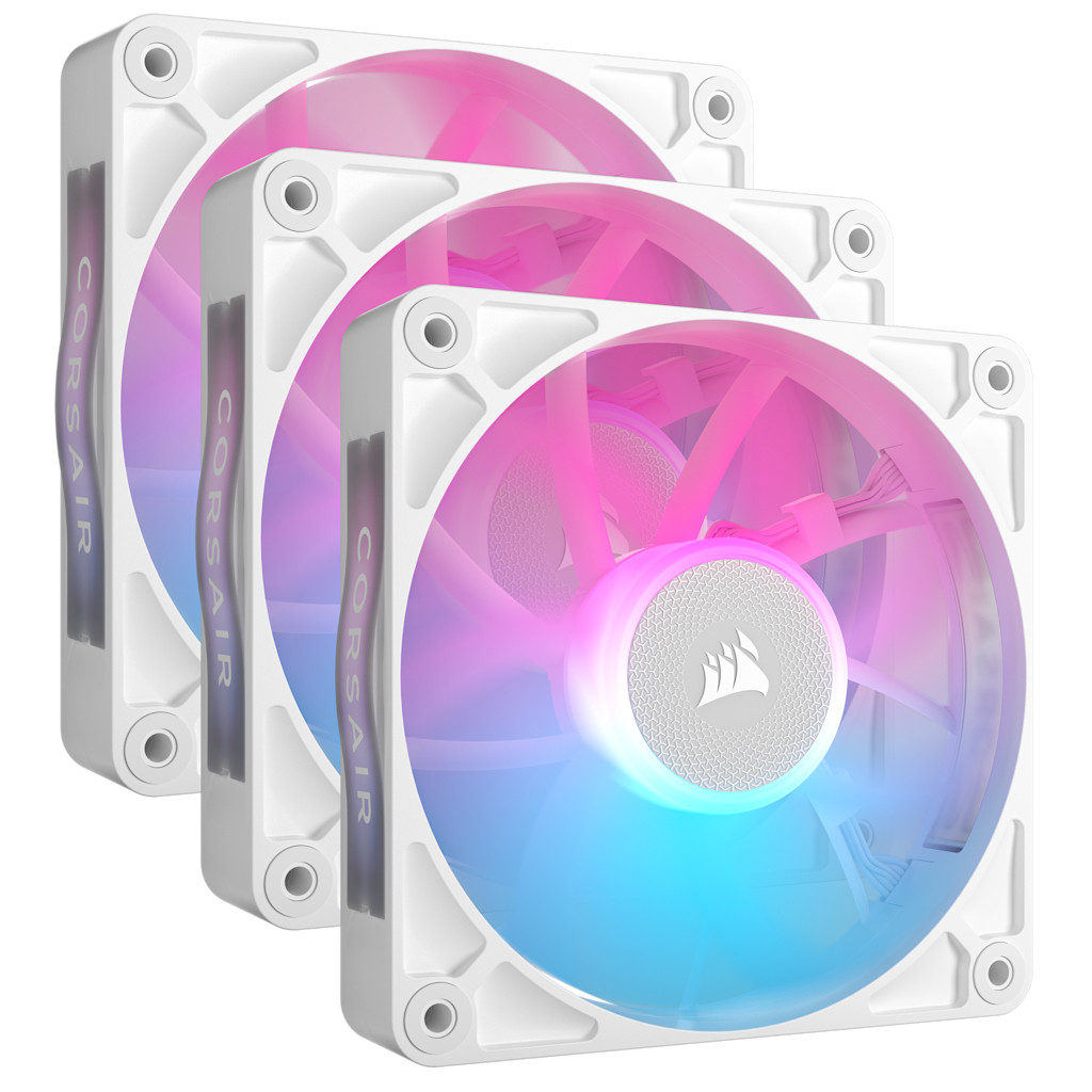 Corsair iCUE LINK RX120 RGB 120mm PWM Triple Fan Kit White Certified Refurb
