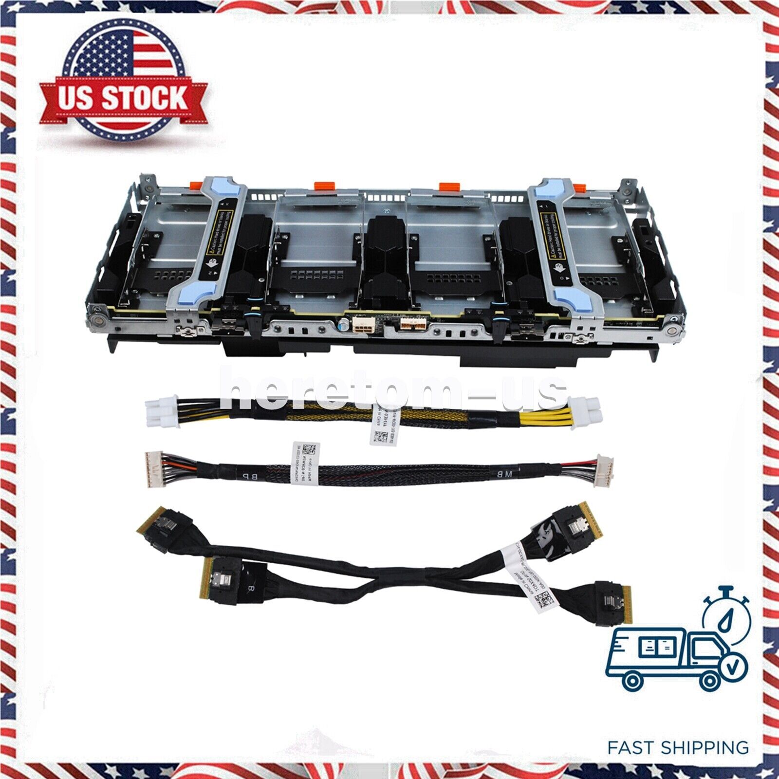 DELL POWEREDGE R740 R740XD 4 X 2.5'' HDD EXPANSION BACKPLANE BAY MFMV5+CABLE