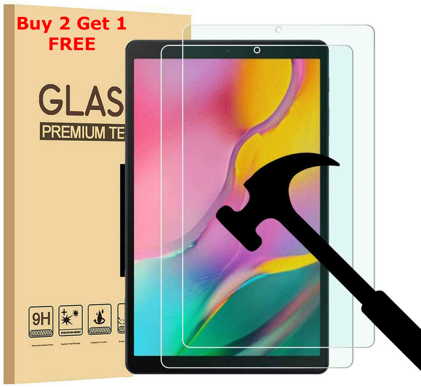 Clear Tempered Glass Screen Protector For Samsung Galaxy Tab A 10.1 2019 T510