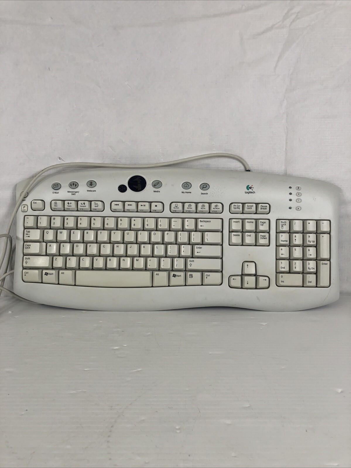 Logitech Access Keyboard (Y-SR34) White Excellent Condition