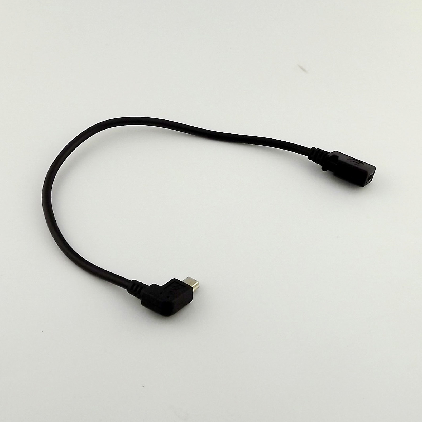 10x Mini USB 5Pin 90 Degree Left Angled Male to Female Extension Data Lead Cable