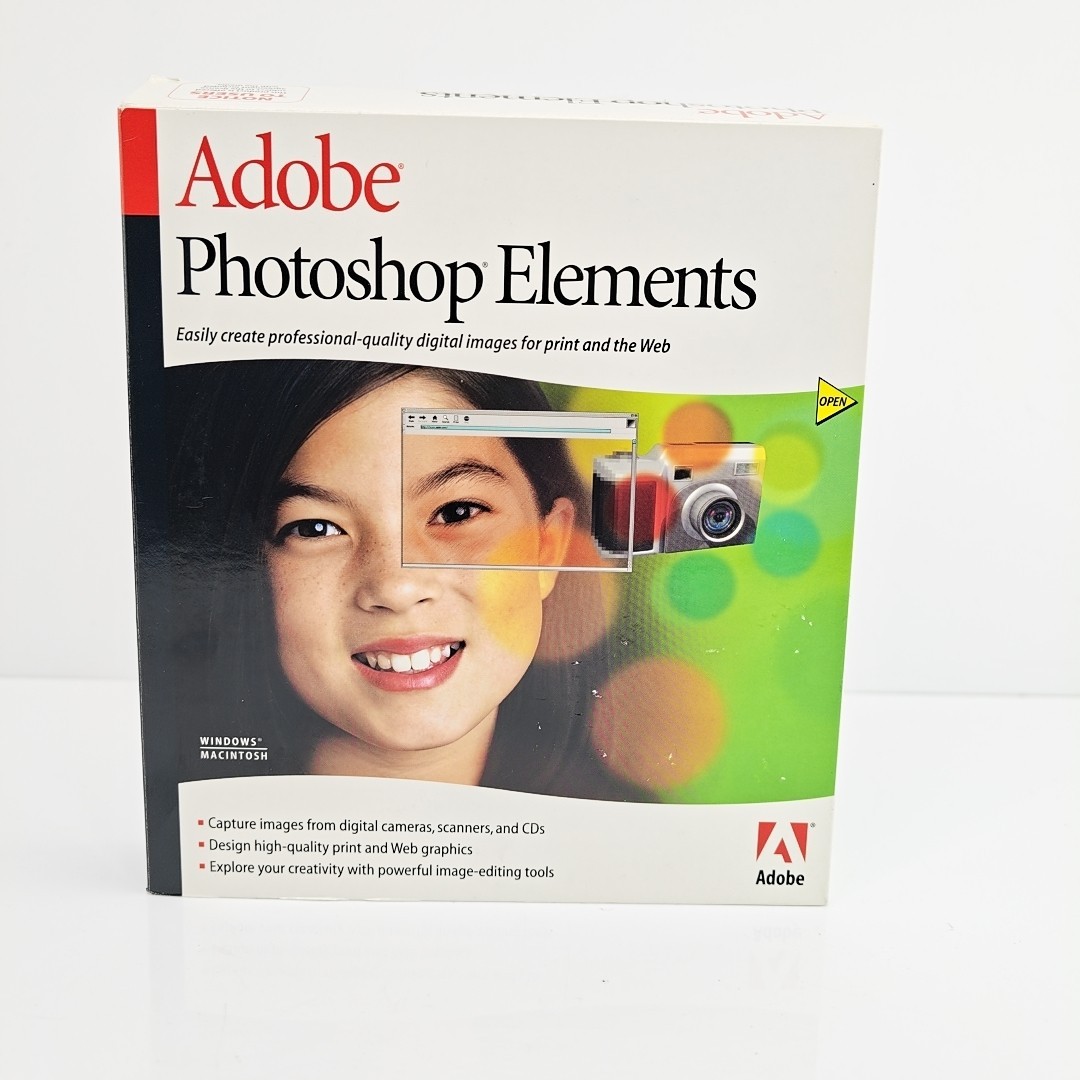 Adobe Photoshop Elements 1.0 2001 Complete Original w/ Product Key 