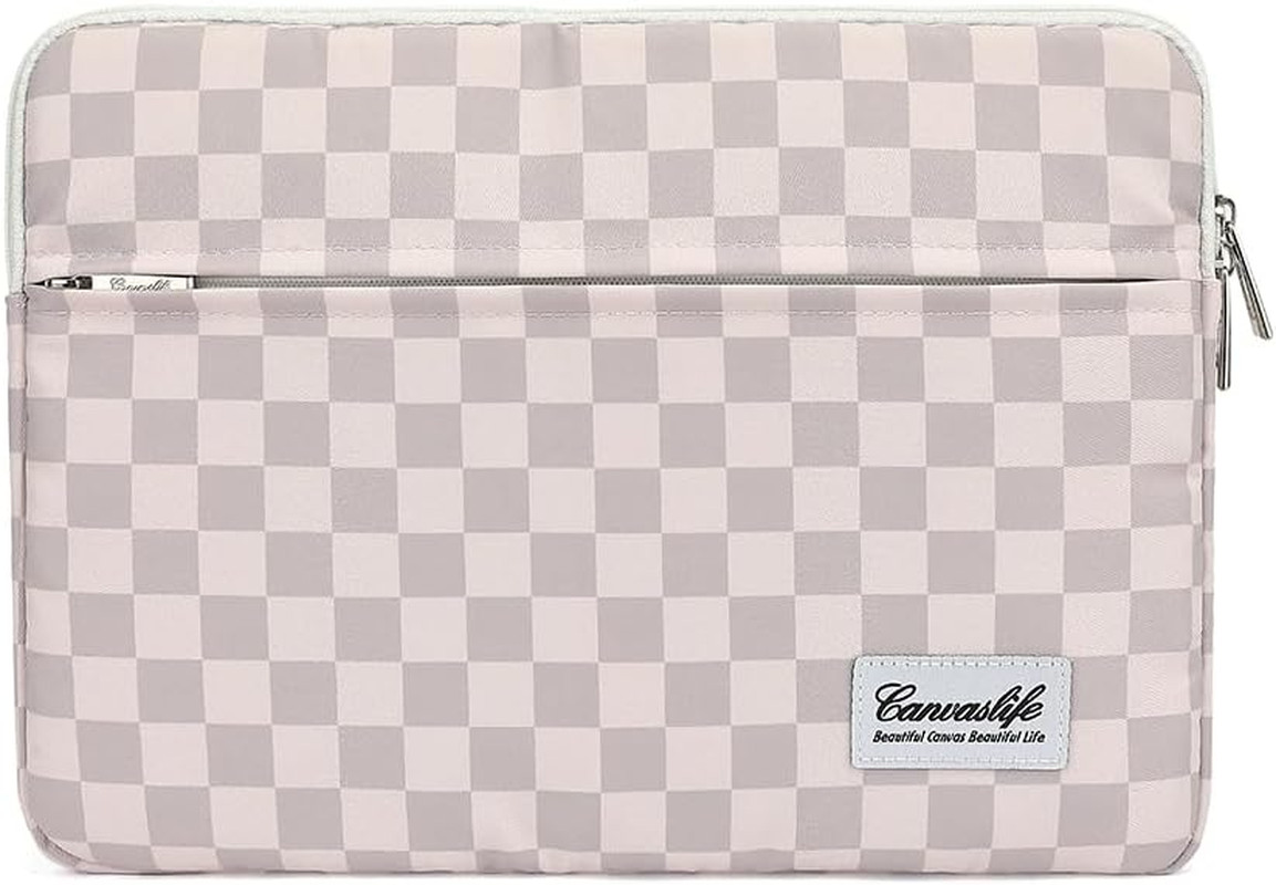 Neutral Checker Pattern Laptop Sleeve 15 Inch 15.6 Inch Waterproof Shockproof...
