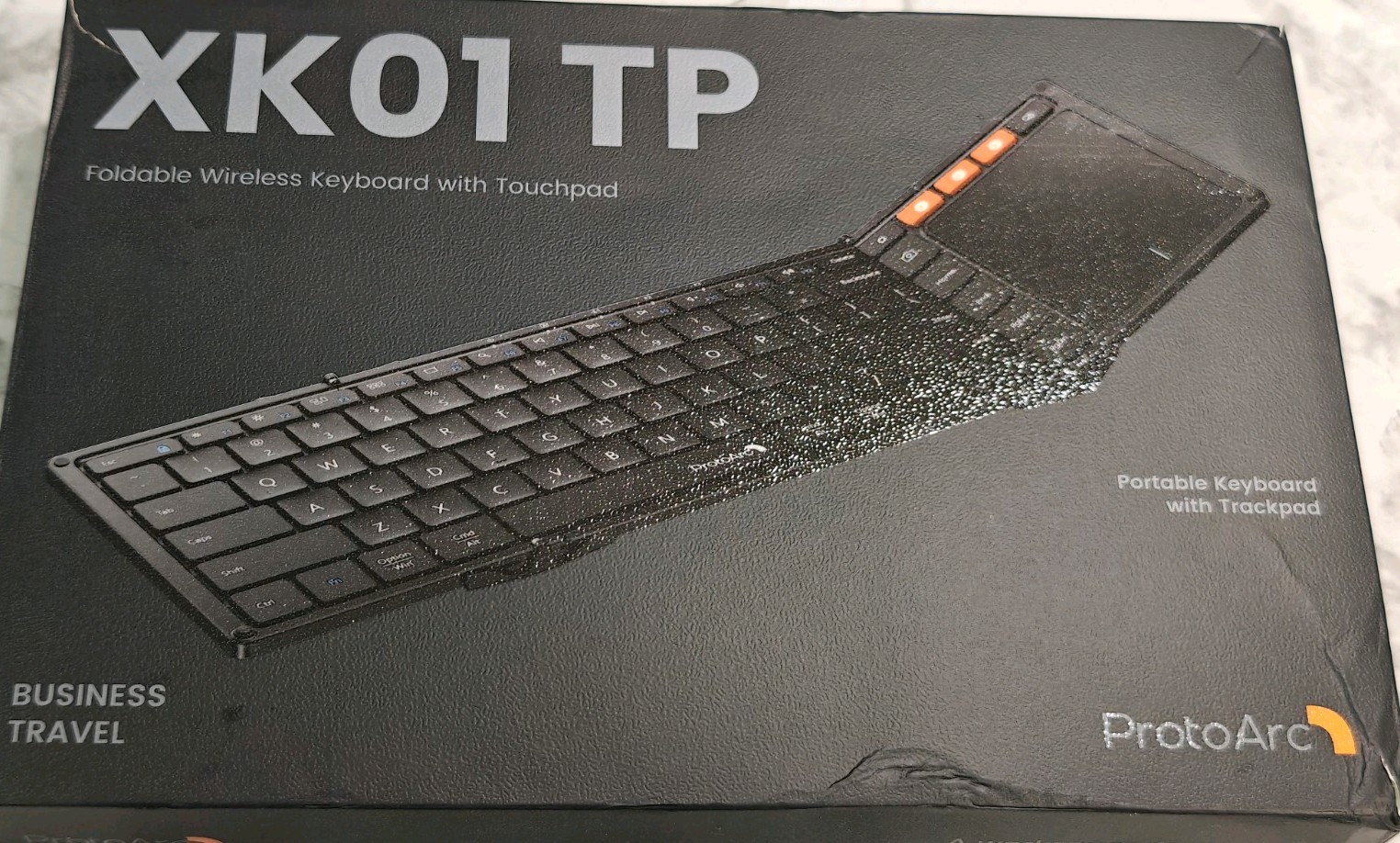 ProtoArc Foldable Keyboard with Touchpad, XK01 TP Folding Portable Keyboard,
