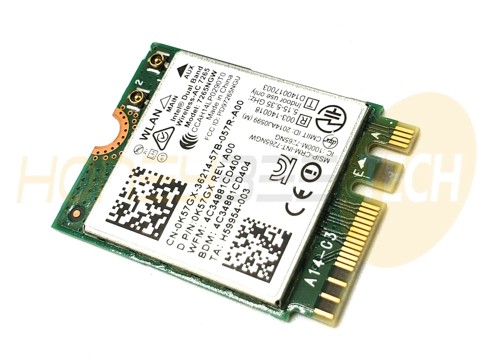 GENUINE DELL WIRELESS WIFI CARD BLUETOOTH 7265NGW DUAL BAND K57GX 0K57GX TESTED