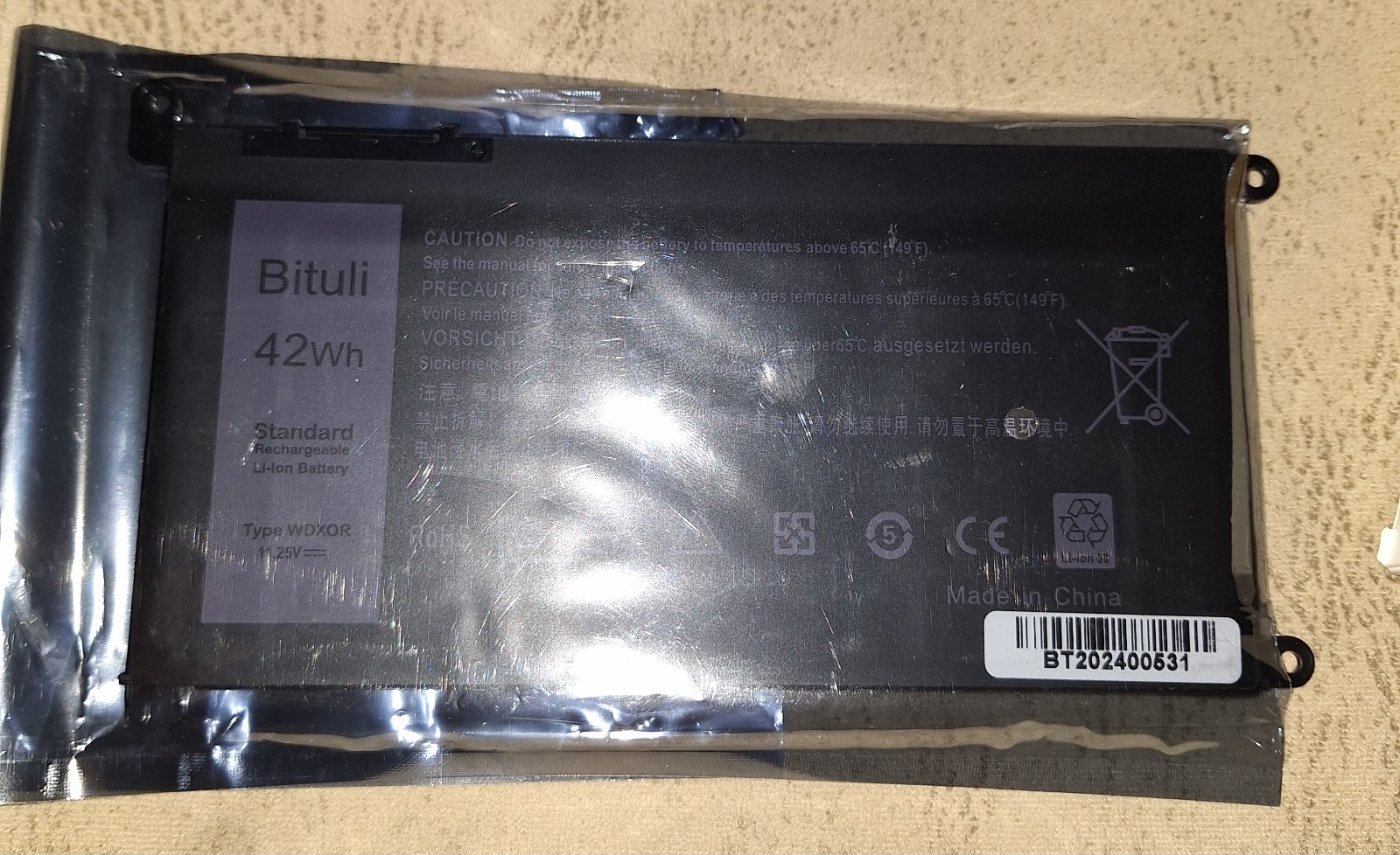 Bituli 42Wh WDX0R Replacement Laptop Notebook Battery for Dell Inspiron 