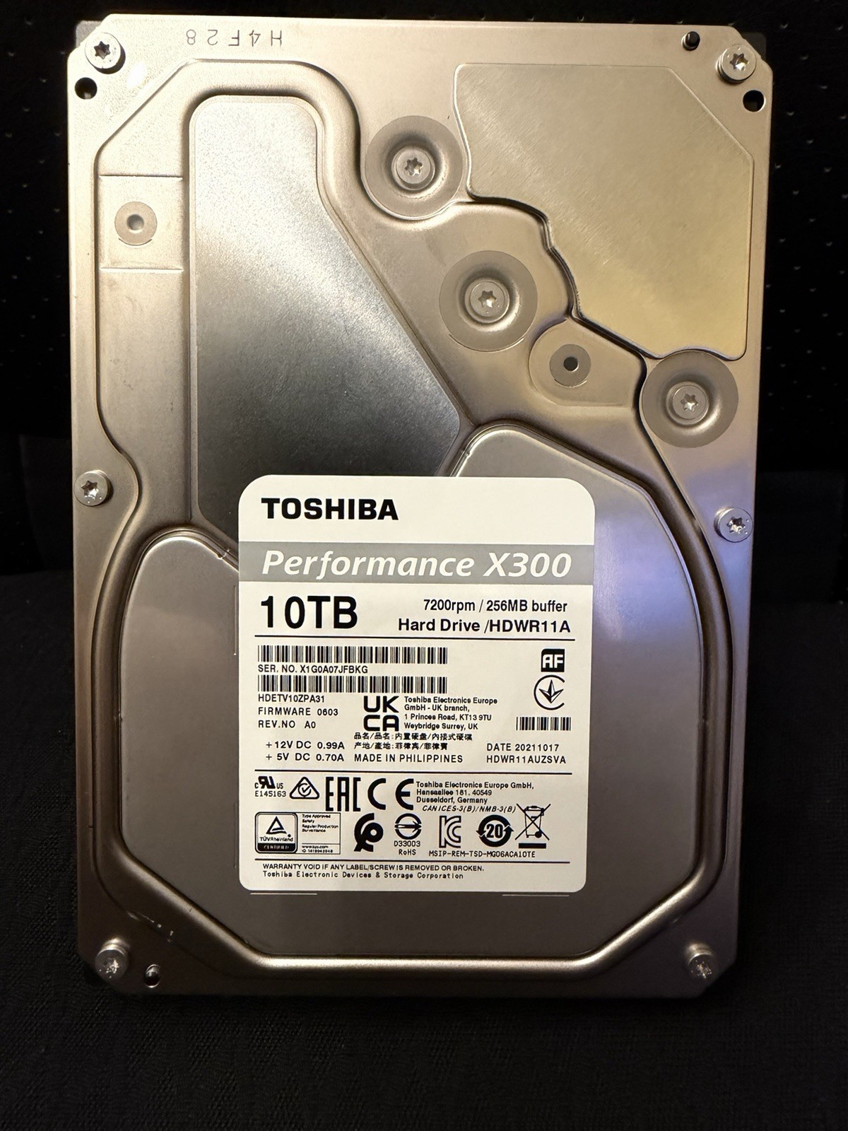 Toshiba Performance X300 10TB CMR 256MB cache, 7200rpm SATA HARD DRIVE - NEW