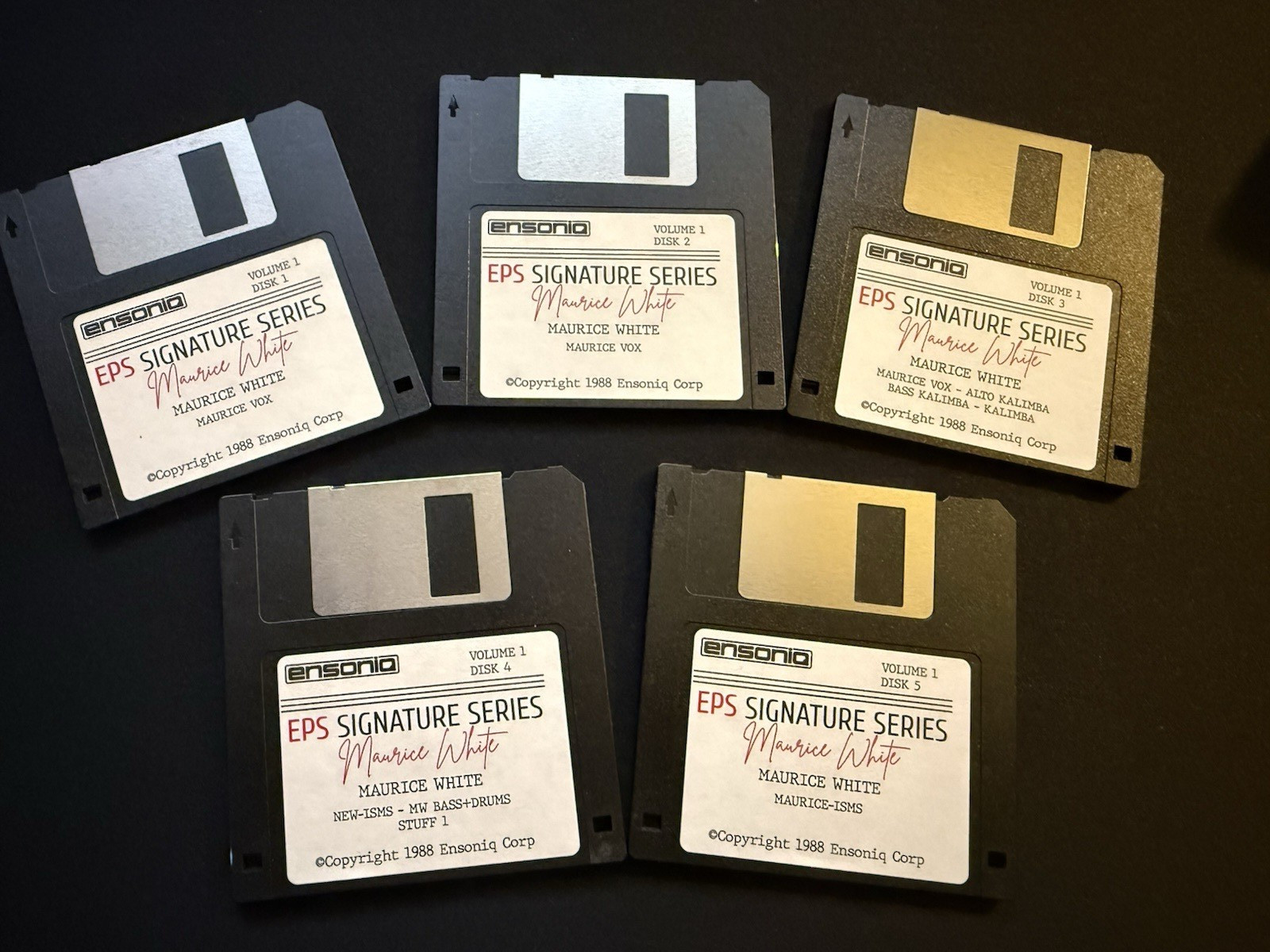 Ensoniq 5 Disk Library Set - Maurice White - EPS Signature Series - ASR-10 - ESS