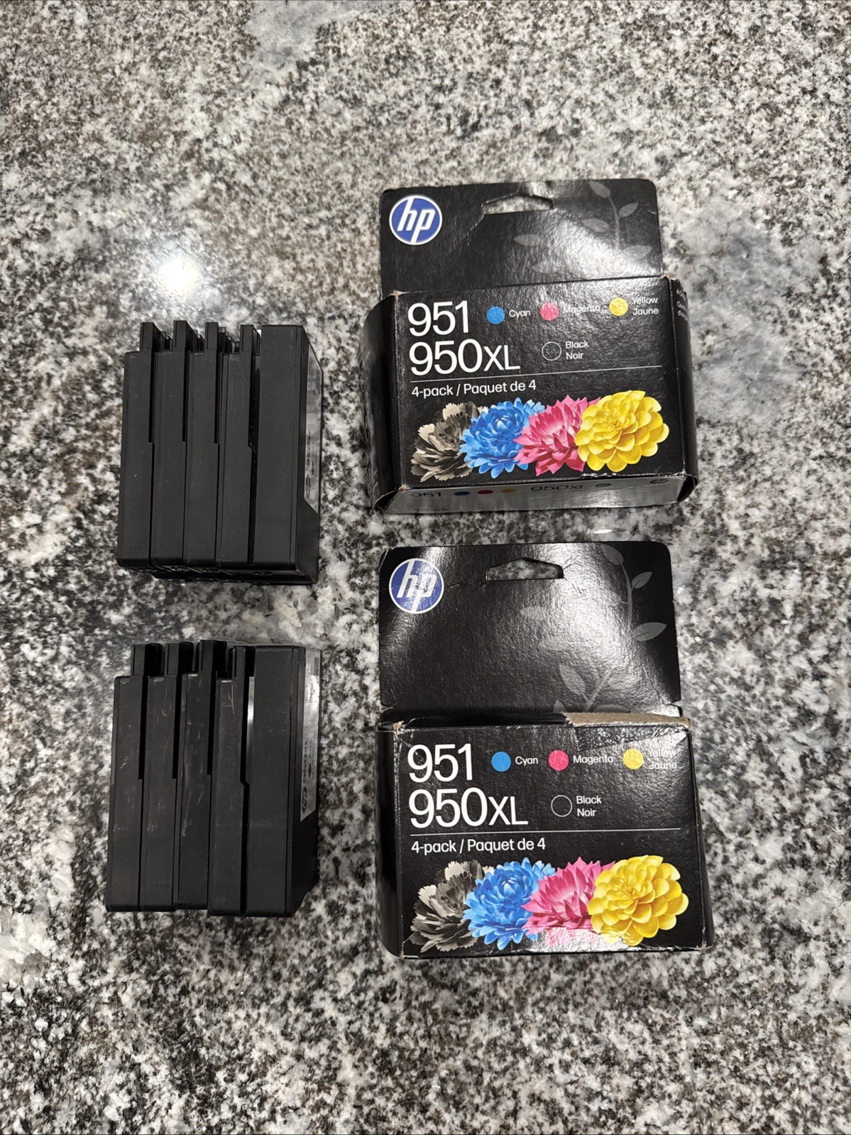 2x HP Genuine Original 950XL 951 Ink Cartridges 4-Pack Black Cyan Magenta Yellow