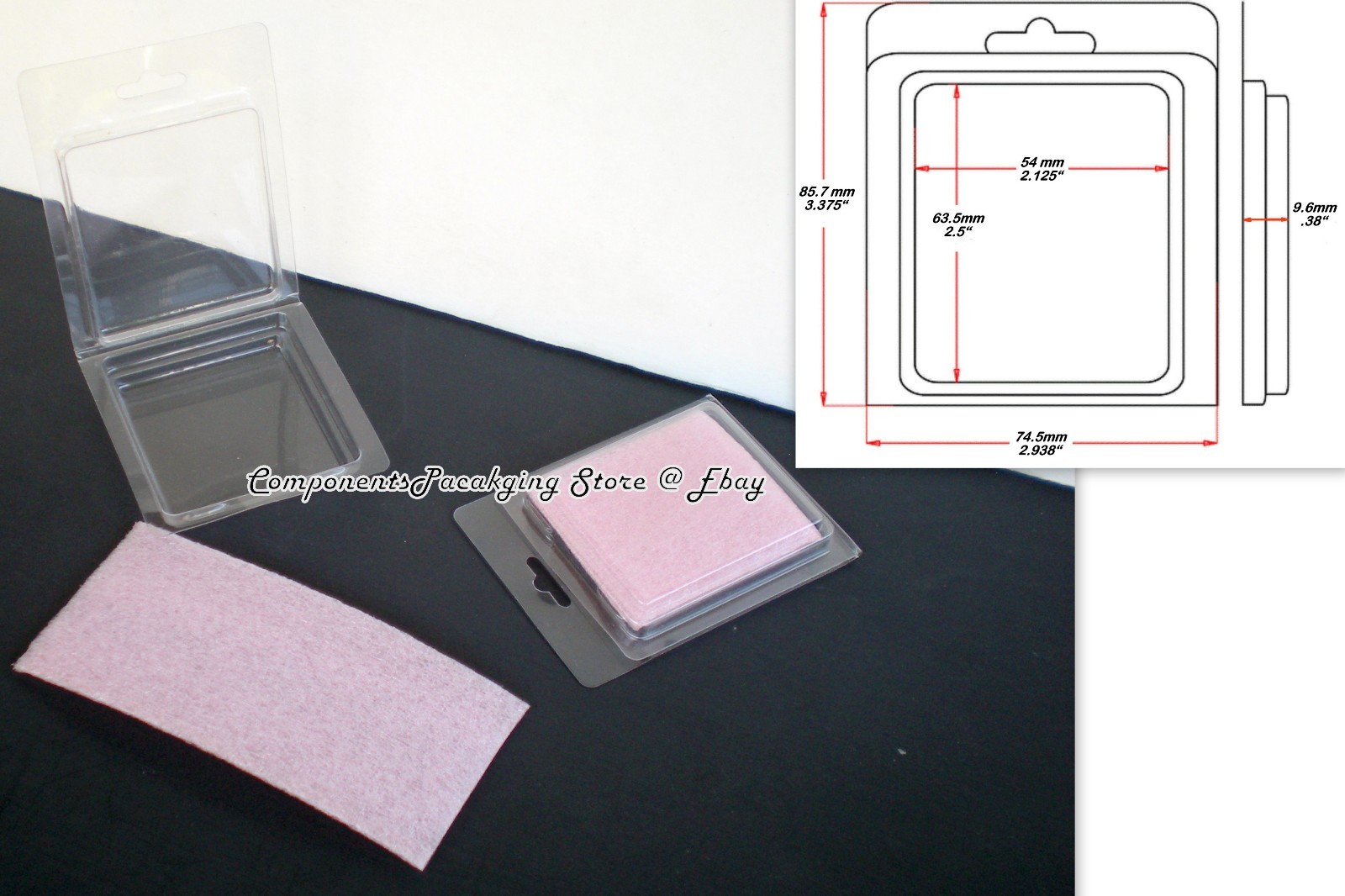 Intel Processor Storage Case fits CPU up to 63.5 nn x 54 mm - 40 pcs New
