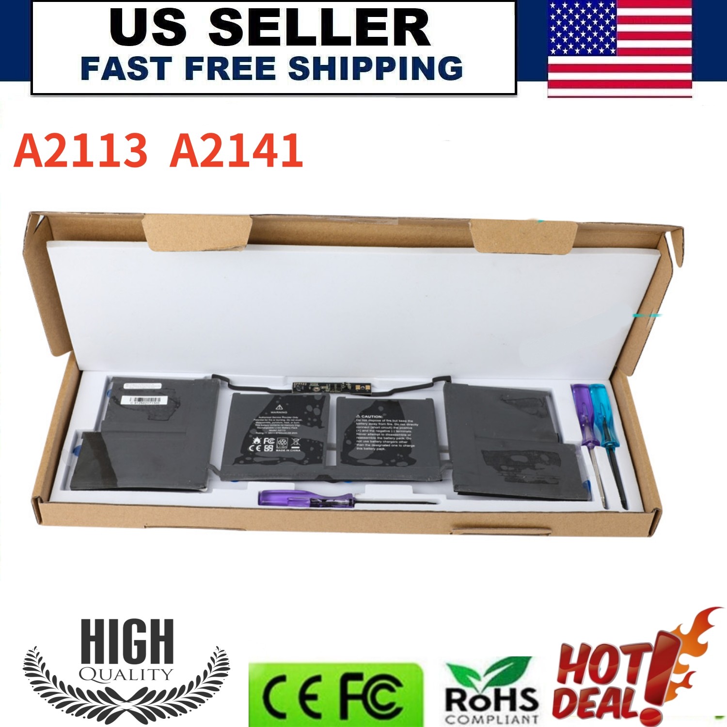 LOT 10x A2113 Battery for MacBook Pro Retina 16" Model A2141 2019 Year MVVL2LL/A