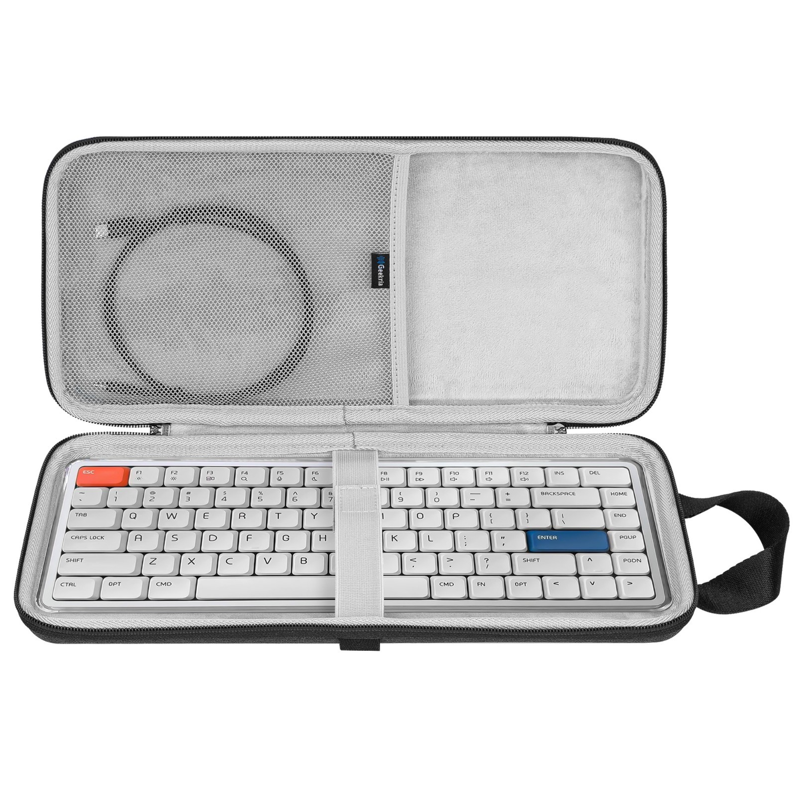Geekria Slim Keyboards Carrying Case, 84 keys Hard Shell Travel bag (Dark Grey)