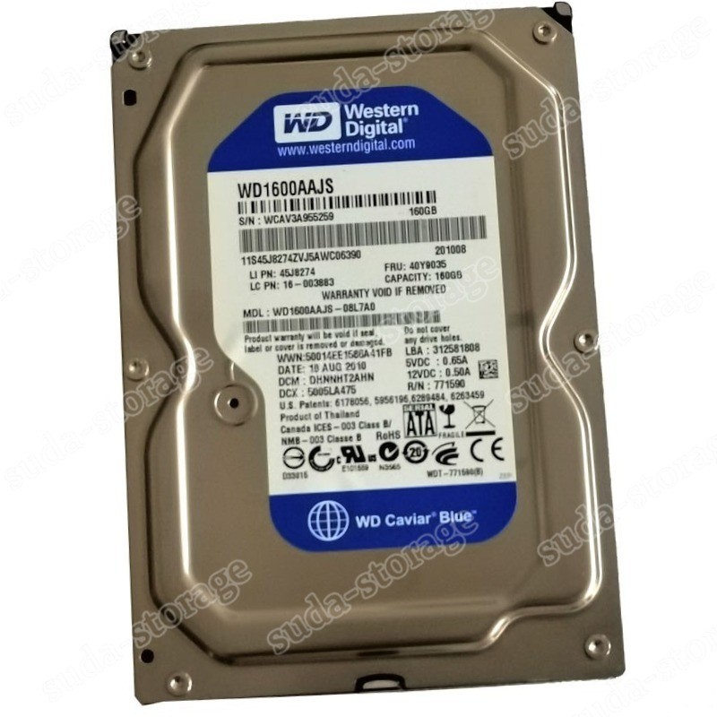1PCS Western Digital 160GB WD1600AAJS 7200RPM SATA 3.5" Desktop HDD Hard Disk D