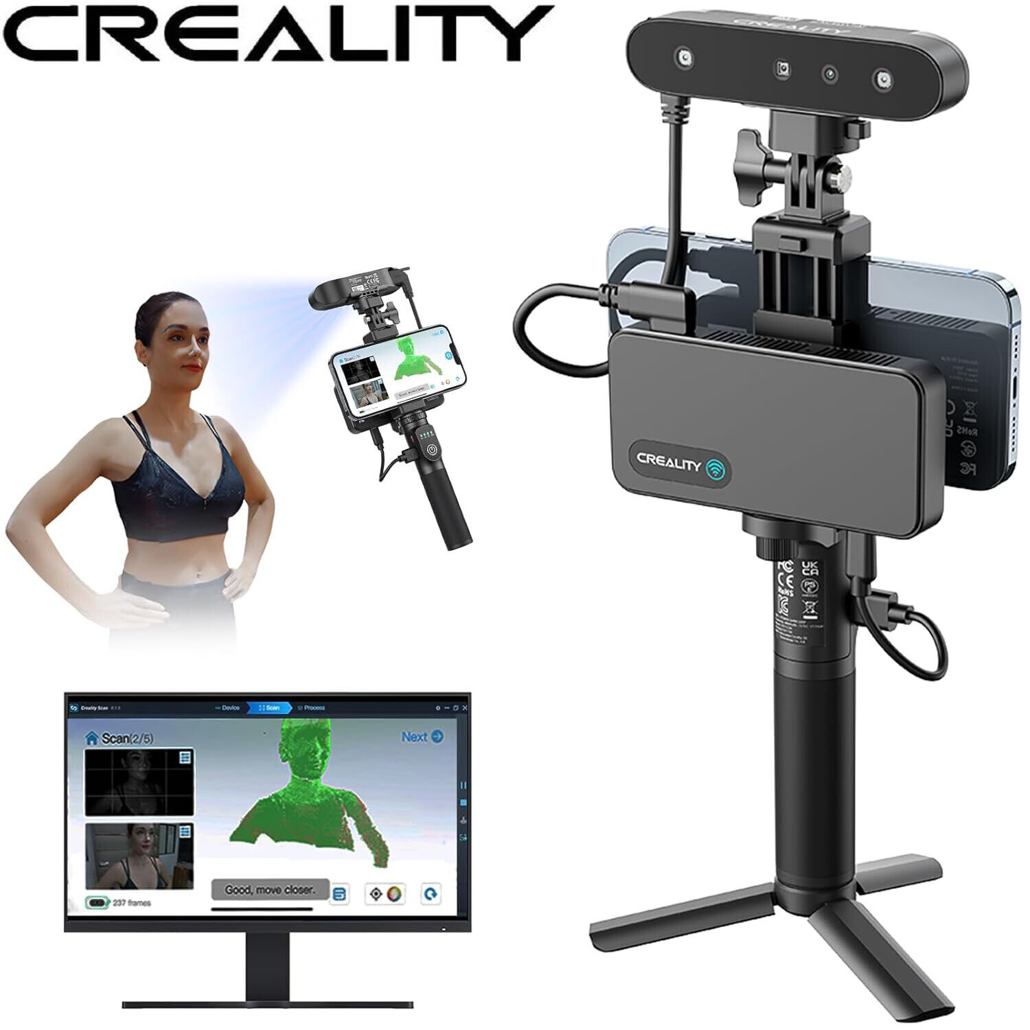 Creality CR-Scan Ferret Pro 3D Scanner for 3D Printing Modeling ASIC Chipset