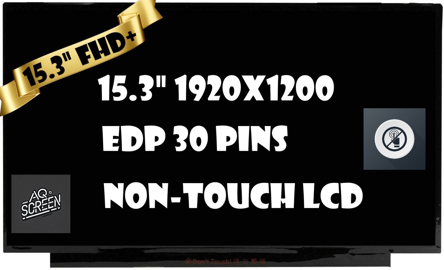 B153UAN03.0 0A 5D11P86187 LCD LED Screen 15.3" FHD+ Non-Touch 30 pin Display New